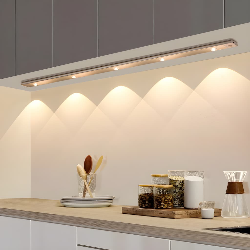 Slim Draadloos LED Bewegingssensorlicht met Oplaadbare Functie en Dimbare Verlichting – 3 Lichtkleuren, Automatische Activering