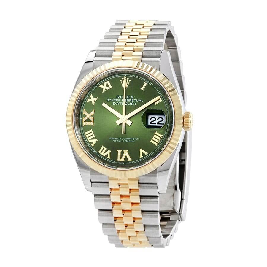 Rolex Datejust 126283RBR Green Roman Dial Replica - Elite Watch Atelier