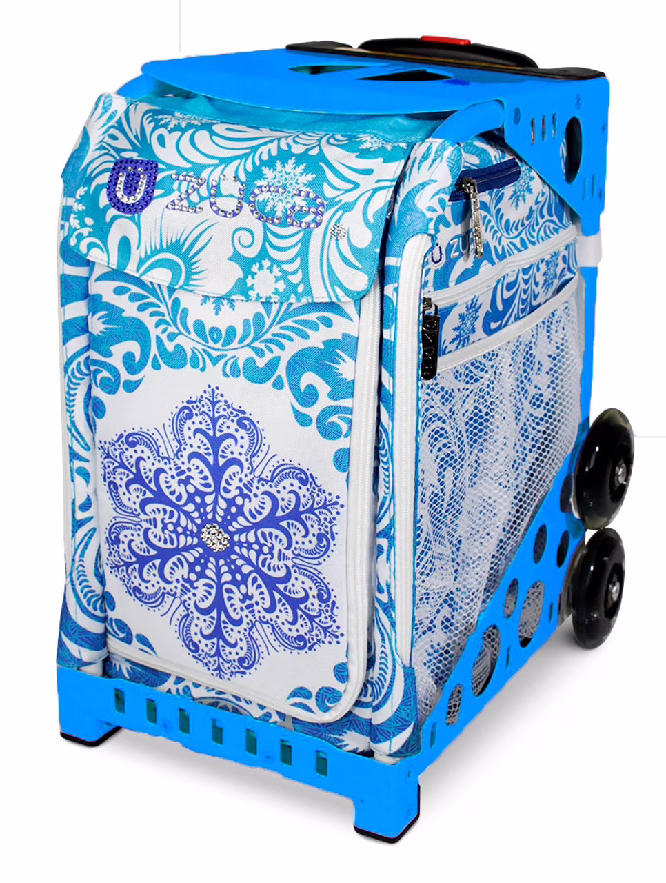 Zuca 18" Sport Bag - Ice Garden (Limited Edition) with Flashing Wheels (Black Frame) - Image 12