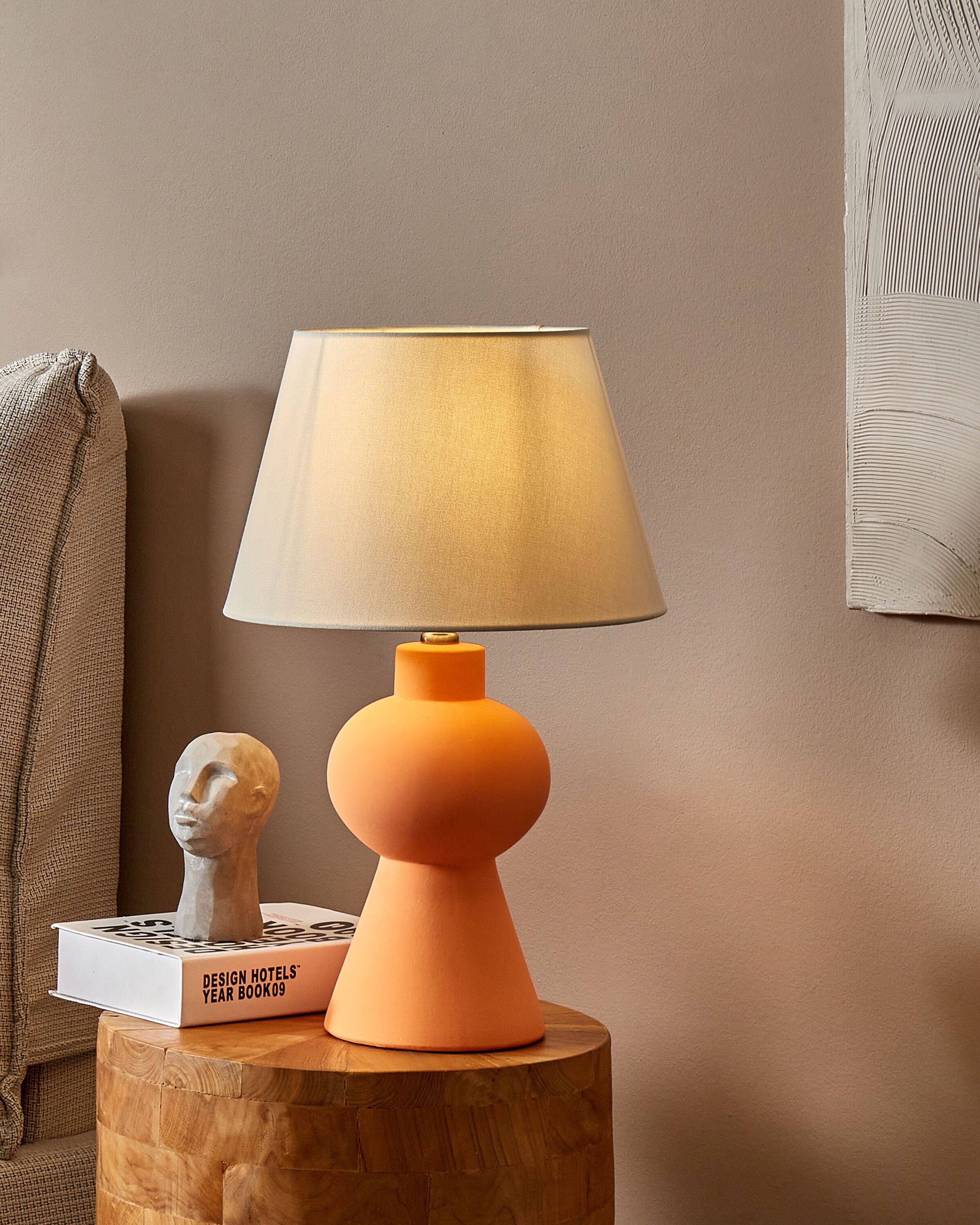 Table Lamp FABILOS Ceramic Orange