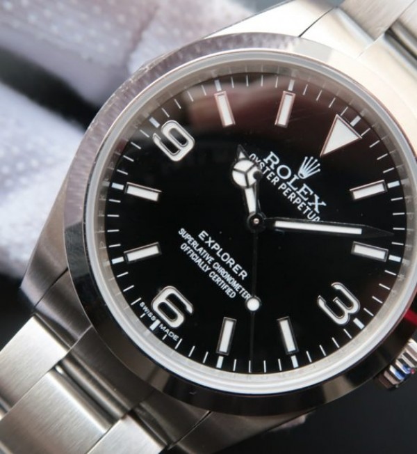 Replica Rolex EXPLORER I 214270 39mm Noob Black Dial SS Bracelet A2824 - Elite Watch Atelier