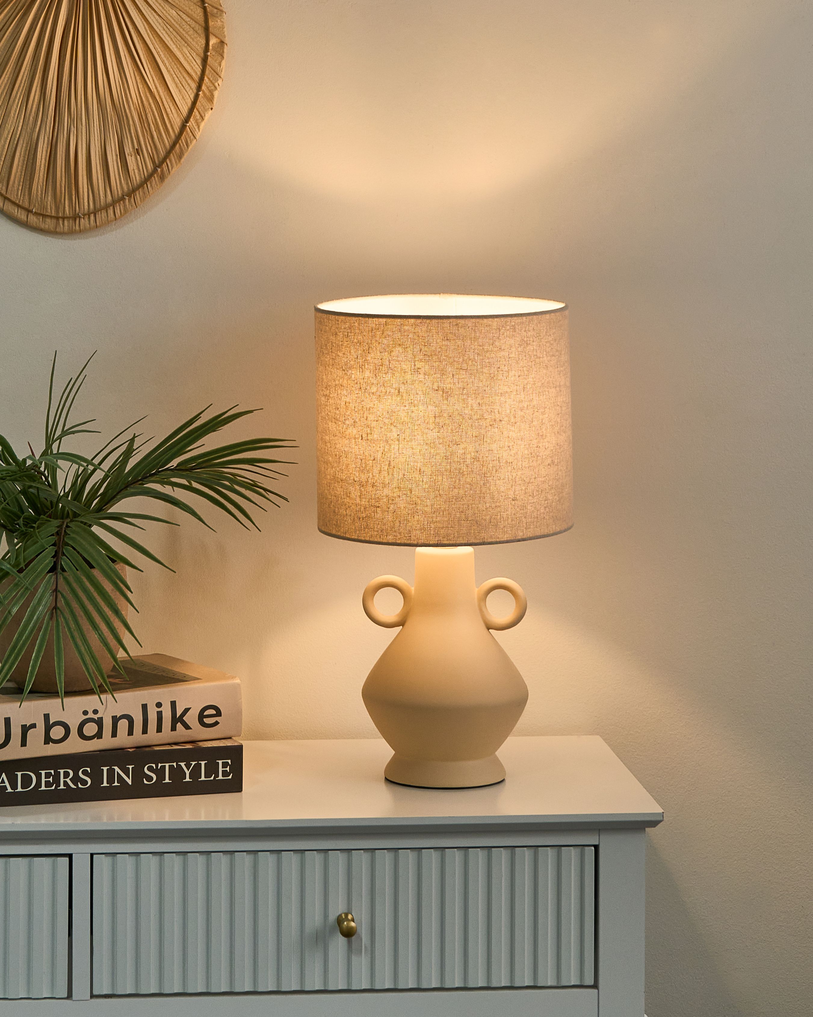 Table Lamp KERULEN Ceramic Beige