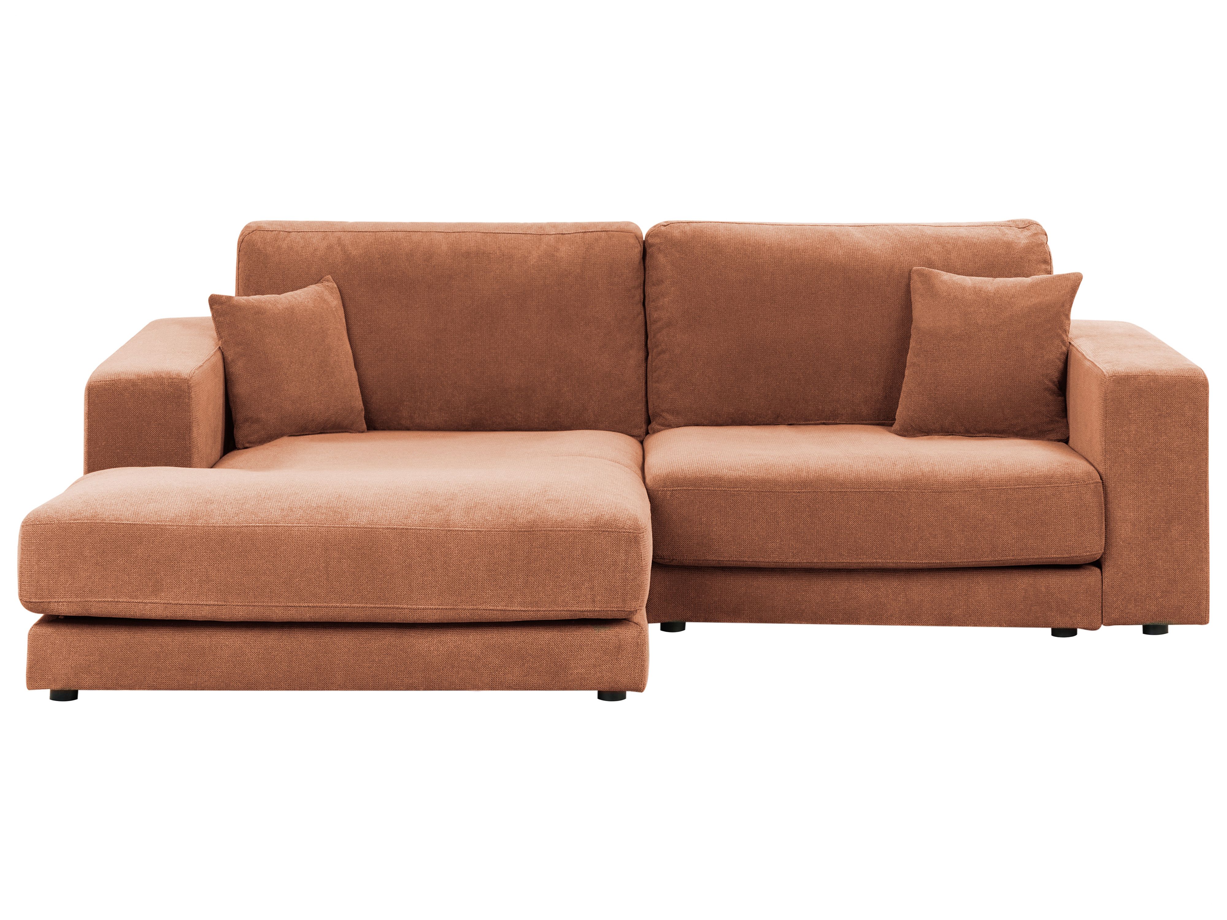 Corner Sofa 3 Seater LOFOTEN Fabric Light Red Right Hand