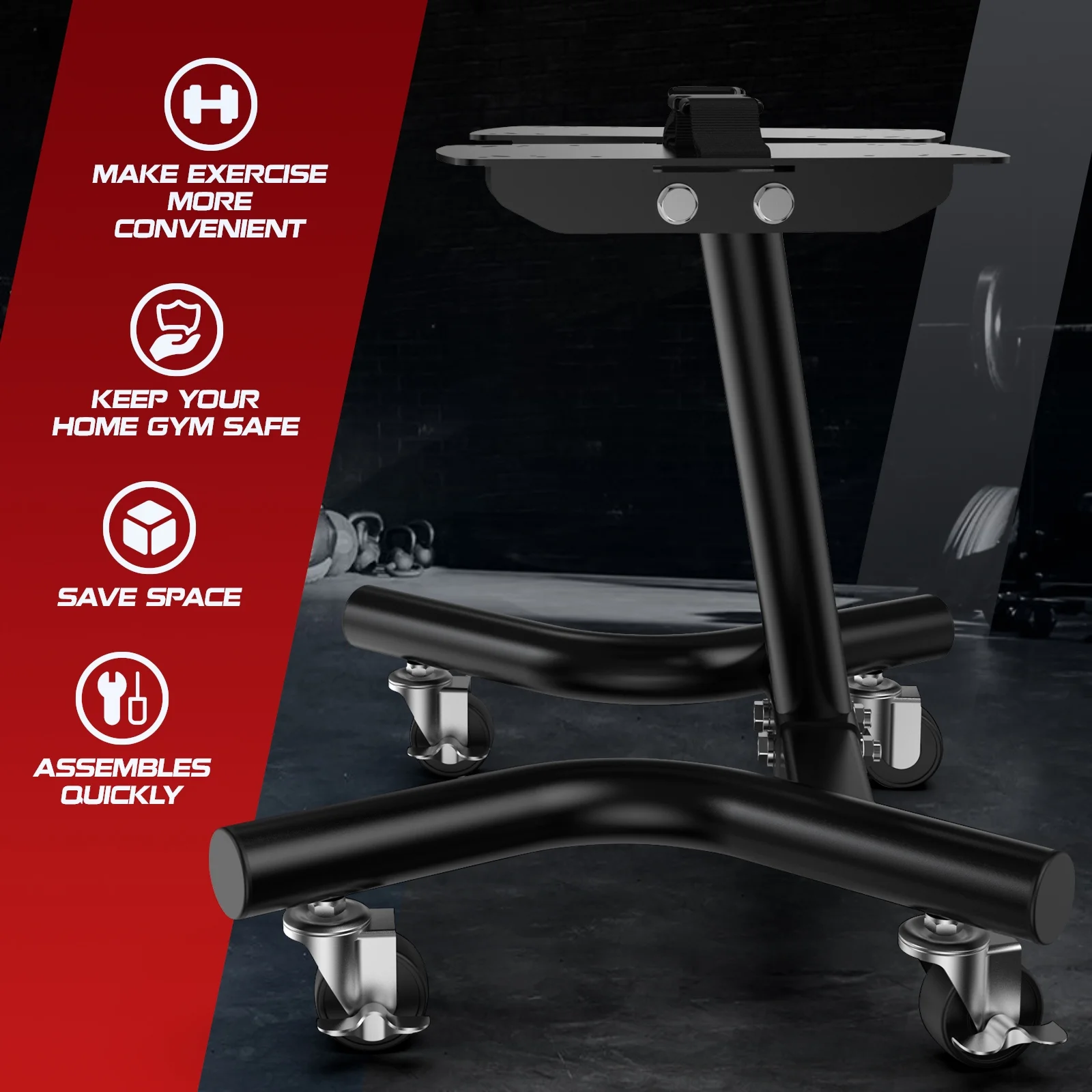 (1 Pair) LNOW 50lbs Quick Select Adjustable Dumbbells for Home Gym 5 in 1 Free Weights 5/10/15/20/25lb/50lb Dumbbell with Anti-Slip Handle, Suitable for Home Gym Exercise Equipment - Image 29