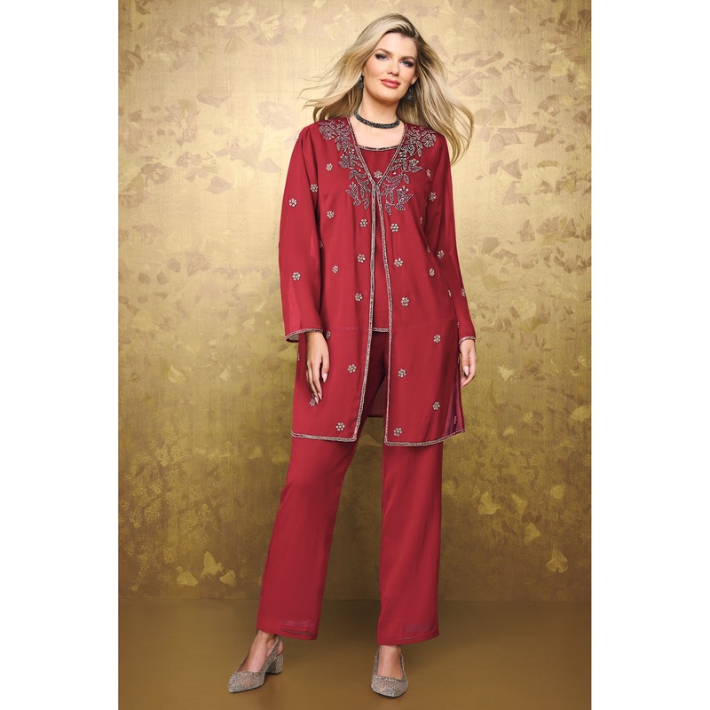 Brigid Beaded Pant Set - MIDNIGHT VELVET CATALOG