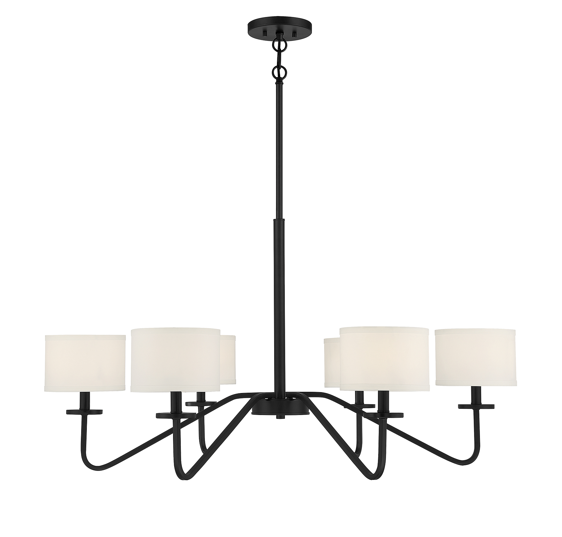 Trade Winds Lighting 6-Light Chandelier In Matte Black