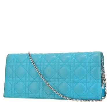 Dior Lady Dior Wallet on Chain pouch in white leather cannage1:1High-quality replica