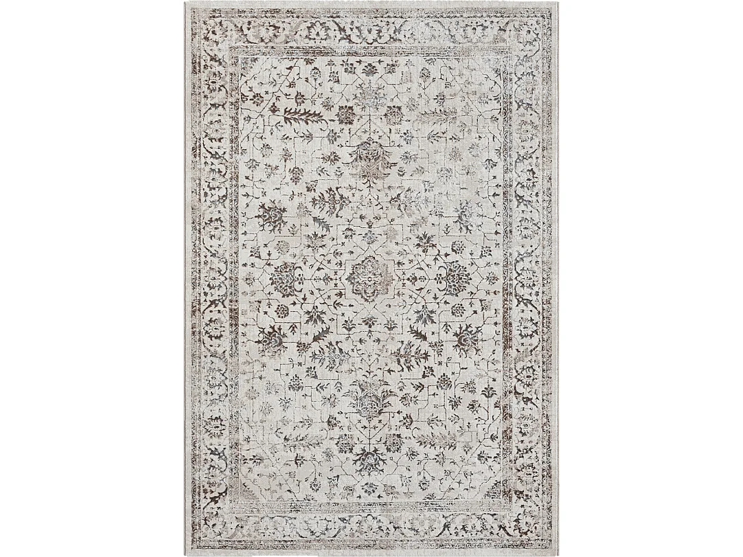 Tapis Mila brillant, classique vintage, Crème, 200 x 290 cm
