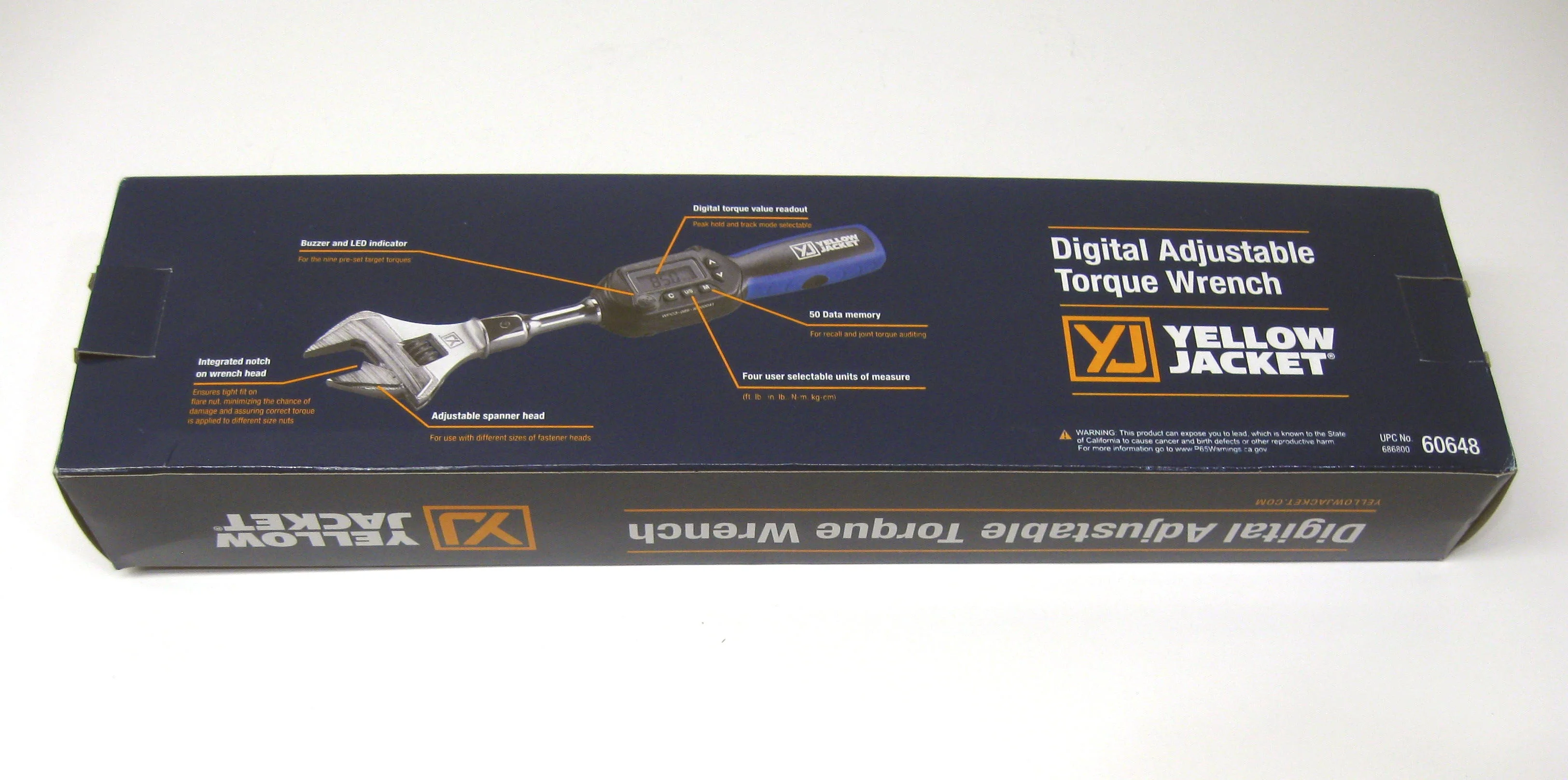 Yellow Jacket 60648 Digital Adjustable Torque Wrench 752 in-lb Torque 10.6 in - Image 4