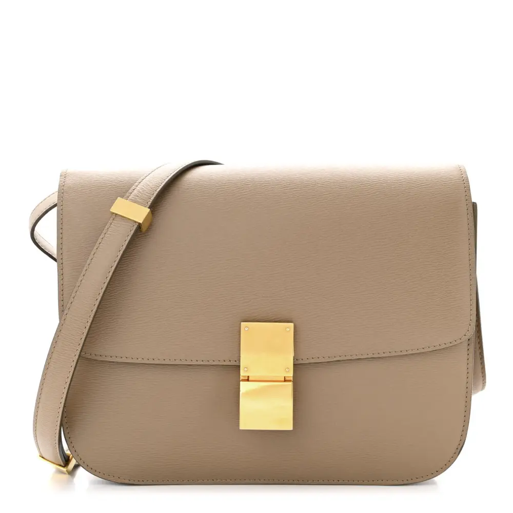 Celine Taupe Replica Handbags – Medium Classic Box Flap Bag