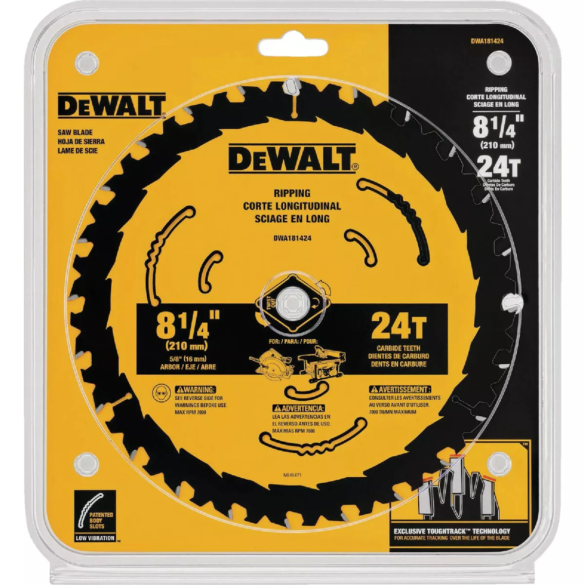 DEWALT 8-1/4 In. 24-Tooth Circular Saw Blade