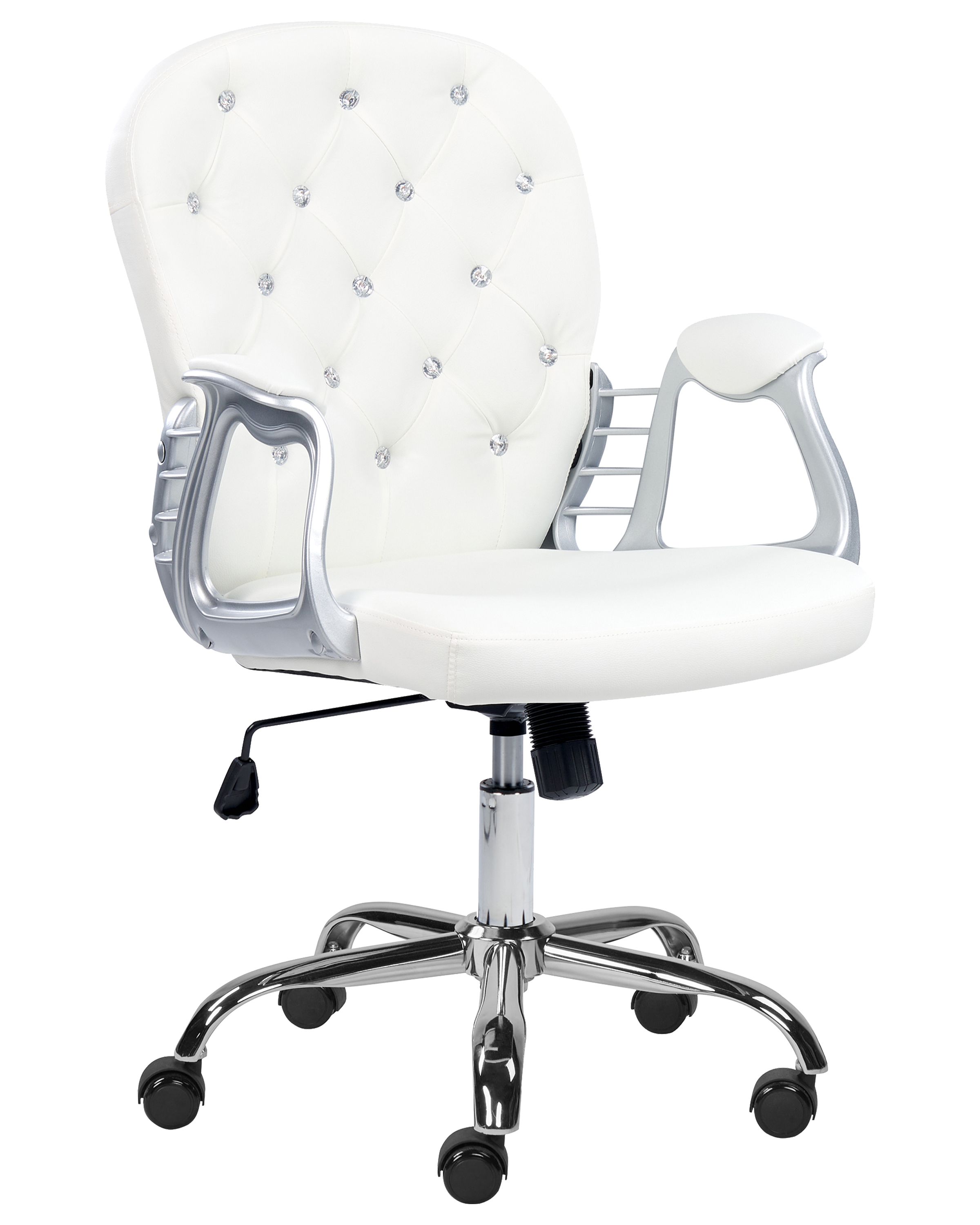 Desk Chair PRINCESS Faux Leather White