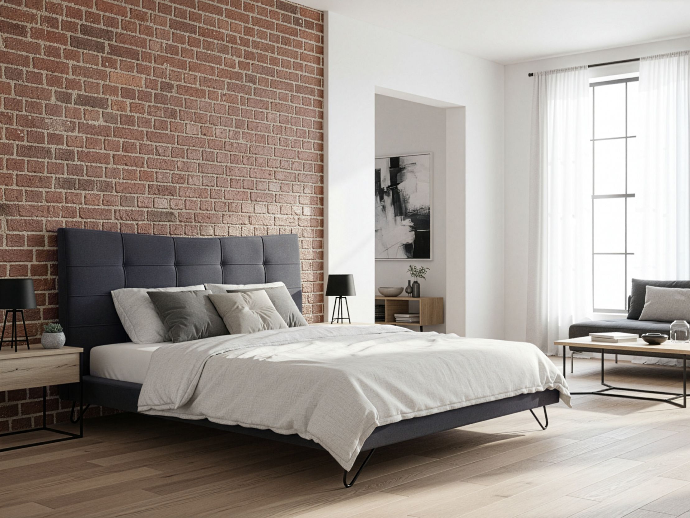 Bed Velvet LANNION 180 x 200 cm (EU Super King) Dark Grey