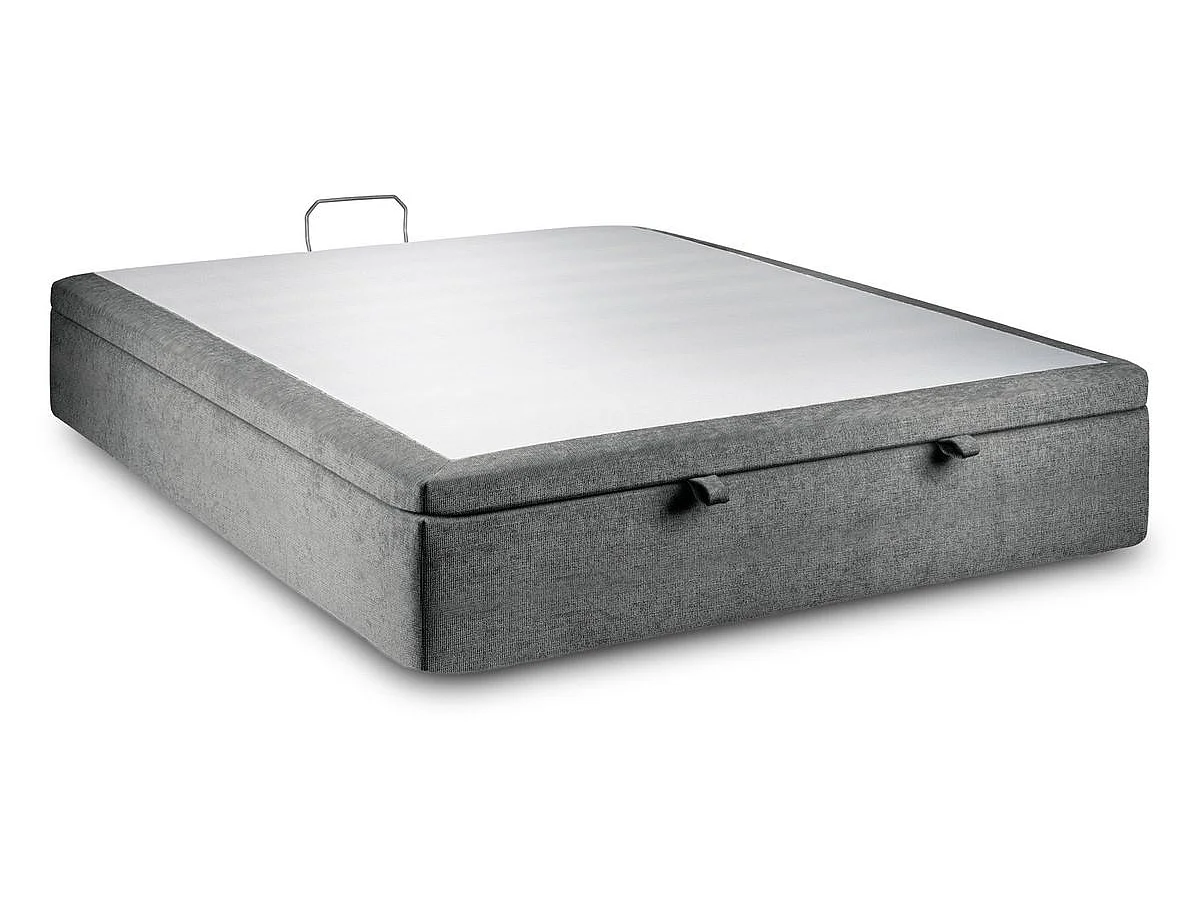 Sommier Coffre Tissu Gris anthracite 180x200 H39cm