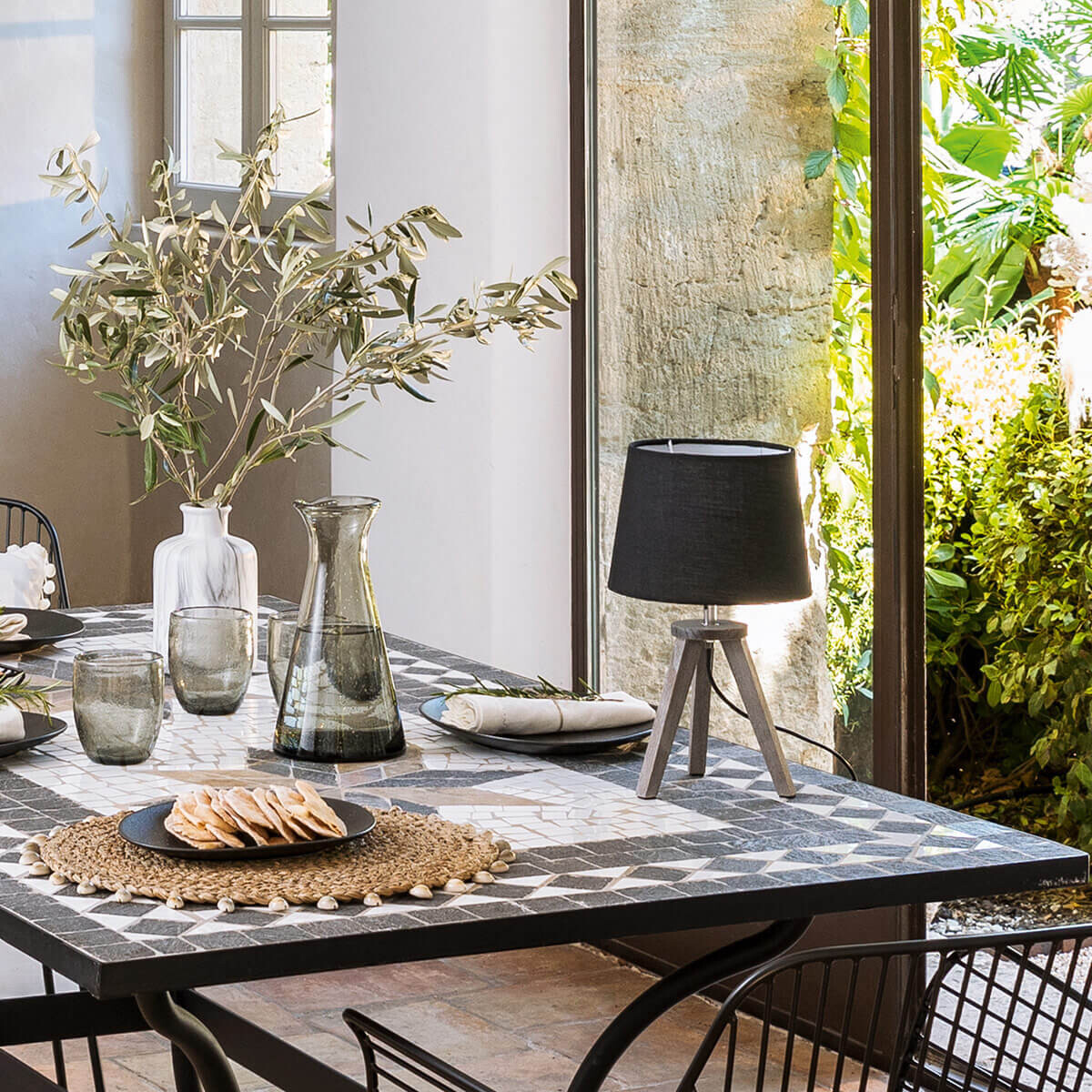 Mini tripod lamp Grey, H.31 cm