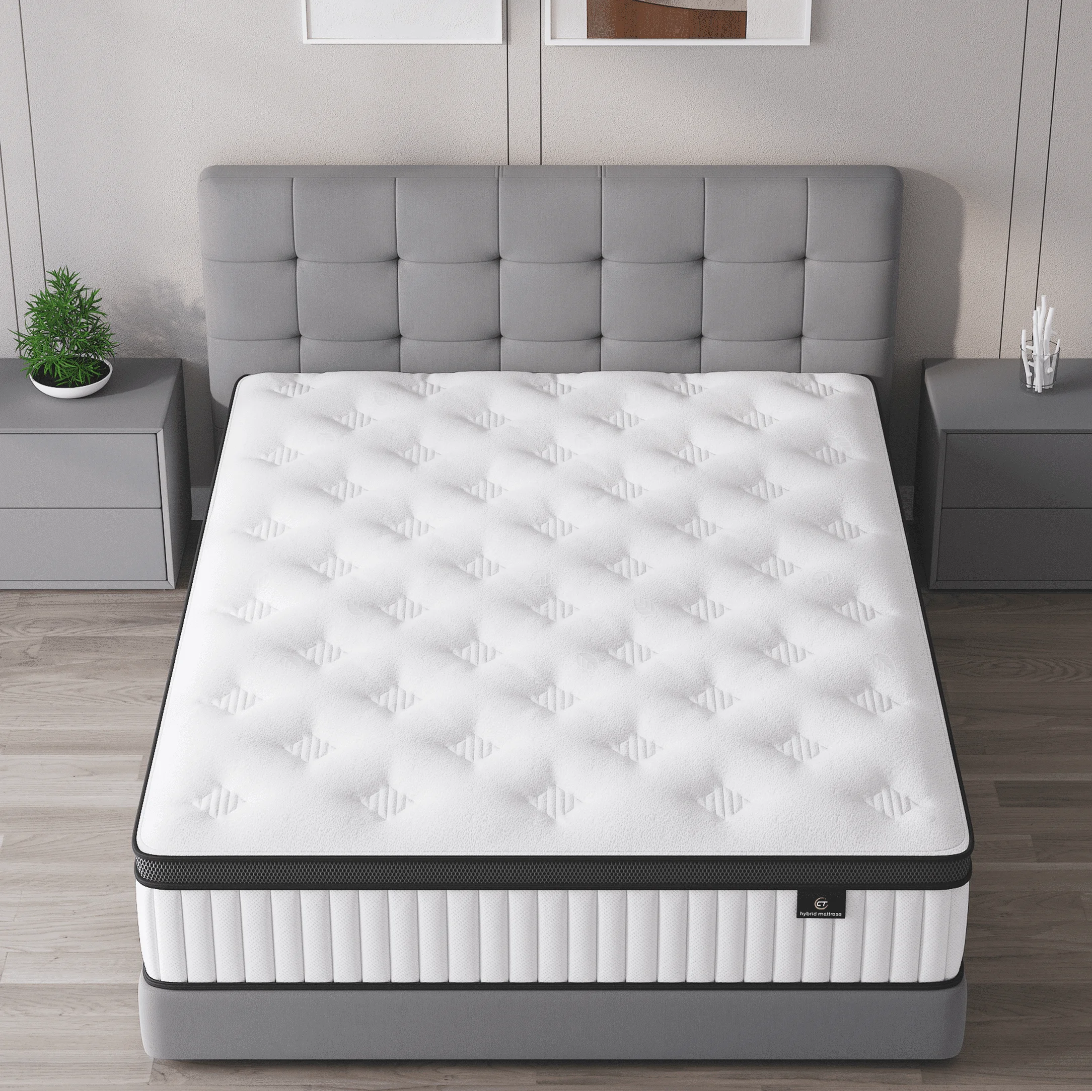 Madevos Full Mattress in a Box, 12 inch Memory Foam individual Pocket Spring Hybrid Mattress - Medium Firm Support with Soft & Breathable - Image 2