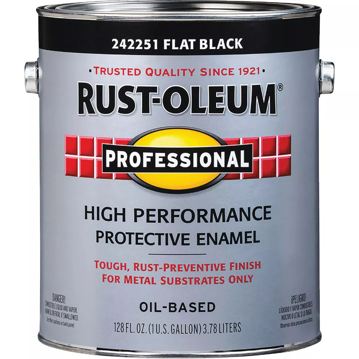 Rust-Oleum Flat VOC for SCAQMD Professional Enamel, Black, 1 Gal.
