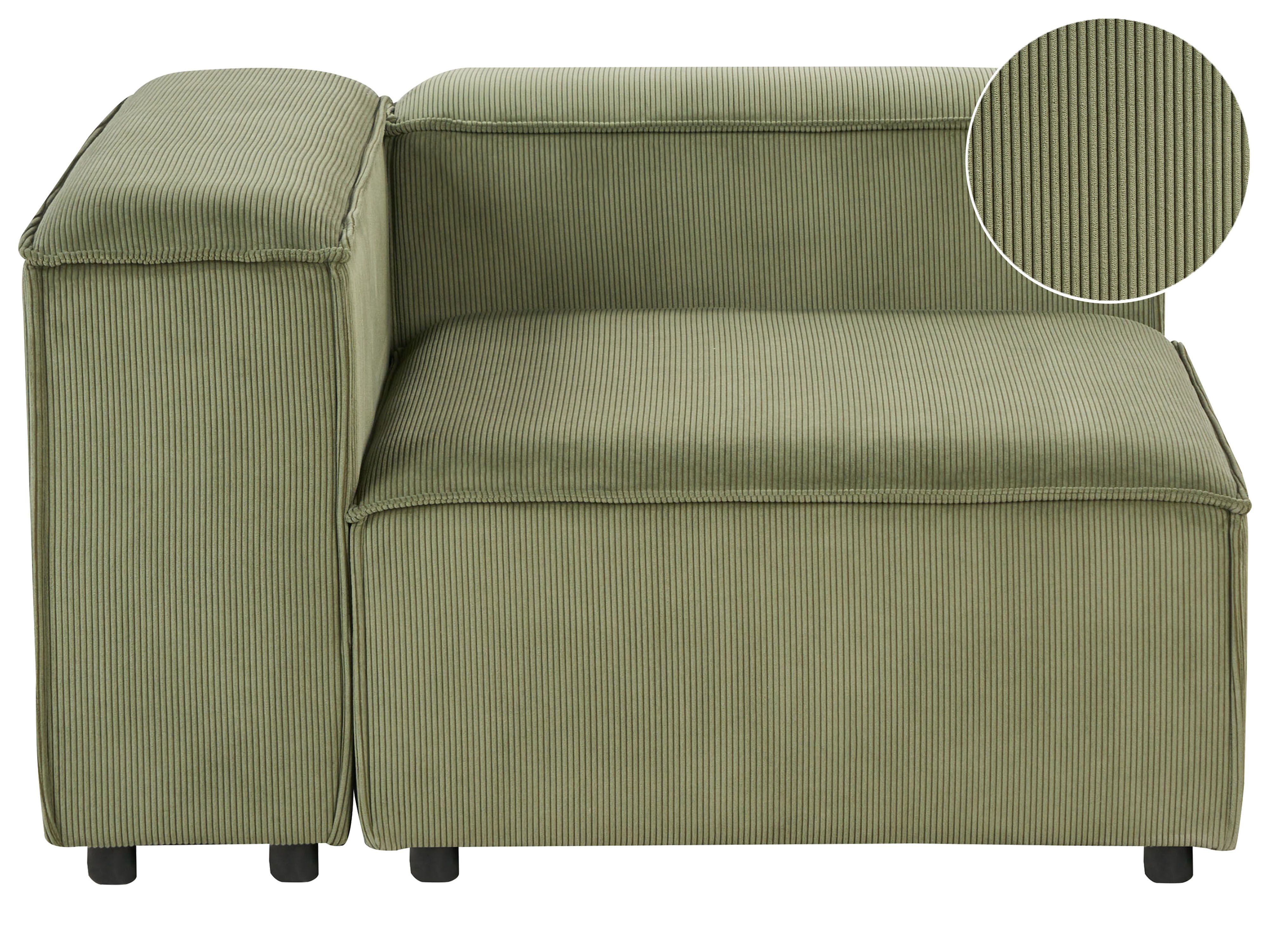Corner Seat ARDAL Corduroy Green Right Hand