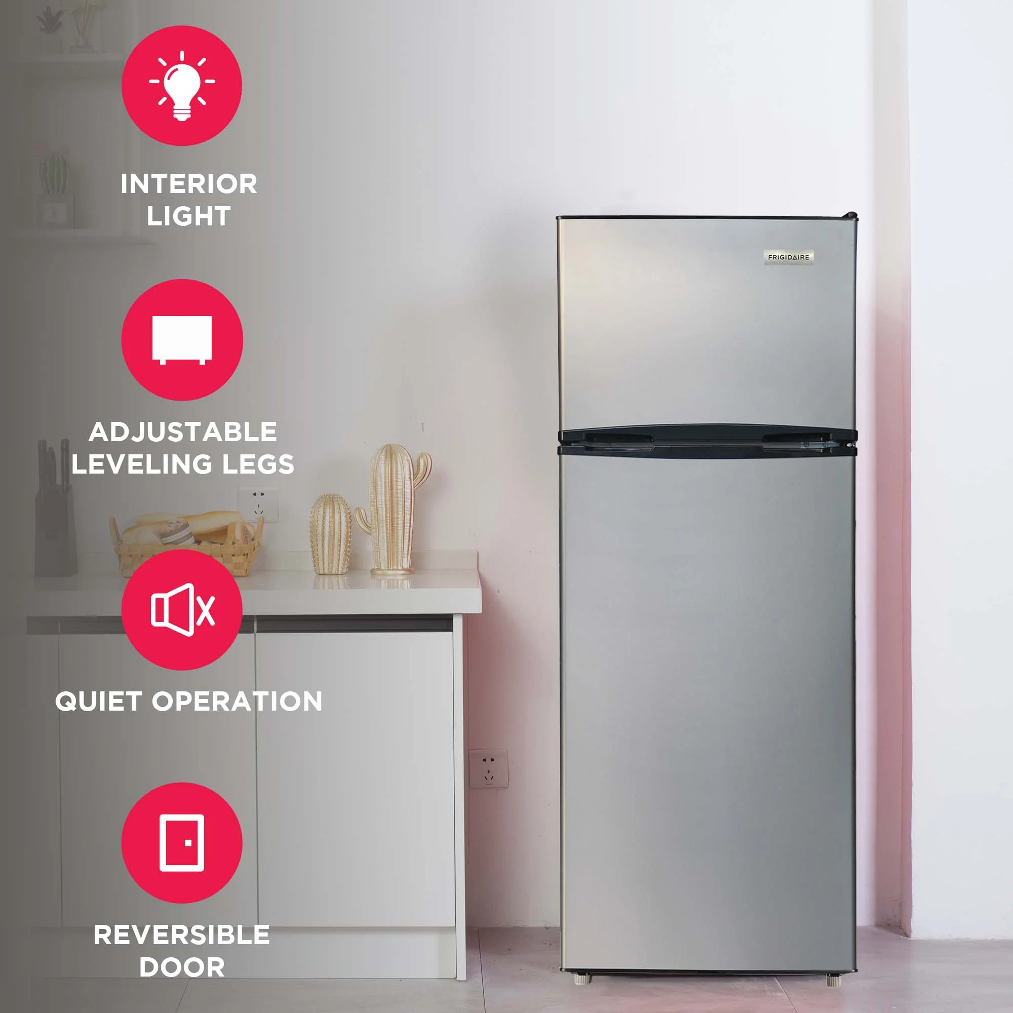 Frigidaire 7.5 Cu. ft. Refrigerator, Platinum Series, Standard Door Style - Stainless Look - Image 3