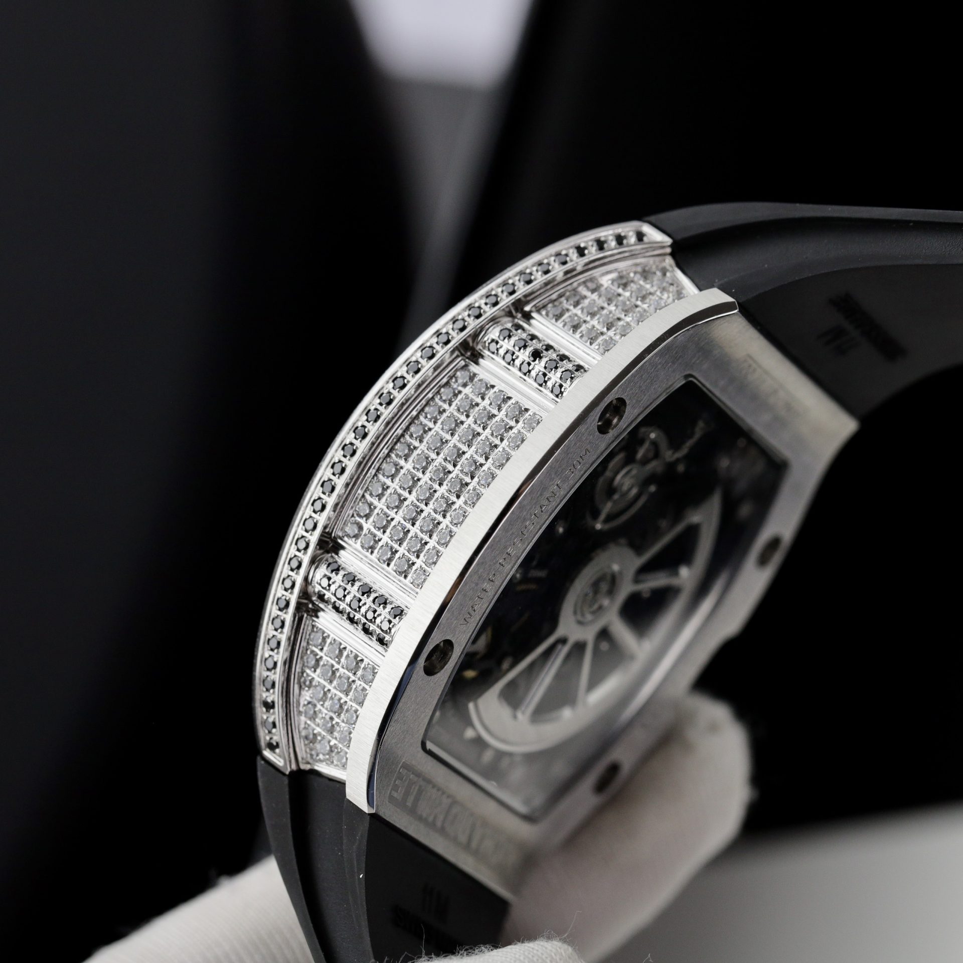 Richard Mille Replica 1:1 Watch RM67 Black Face With Stone Automatic Mechanical 40mm - Top club