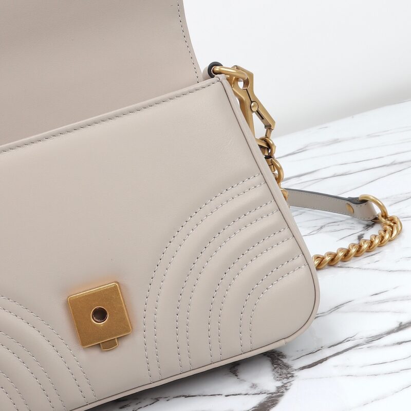 Replica Gucci GG Marmont Top Handle Beige1:1High-quality replica