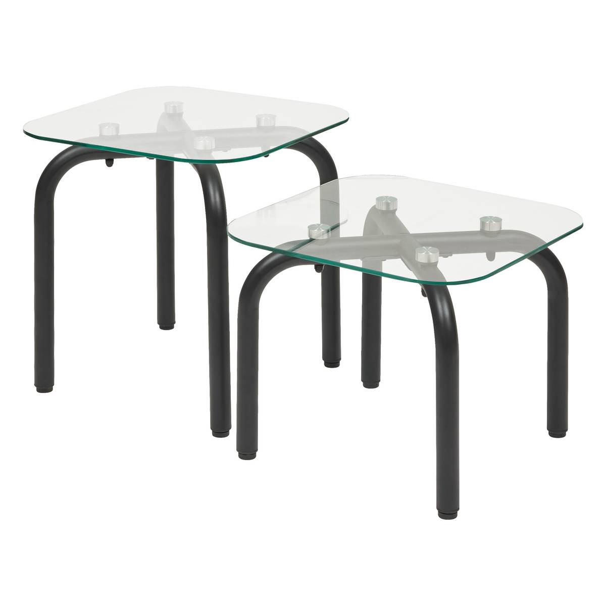 "Hecate" Nesting Tables Silver, 50x50 cm