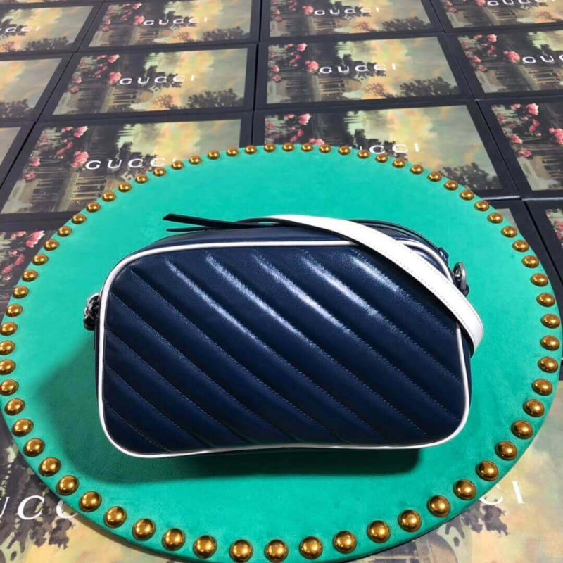 Replica Gucci Gg Marmont Small Shoulder Bag 447632 Blue1:1High-quality replica