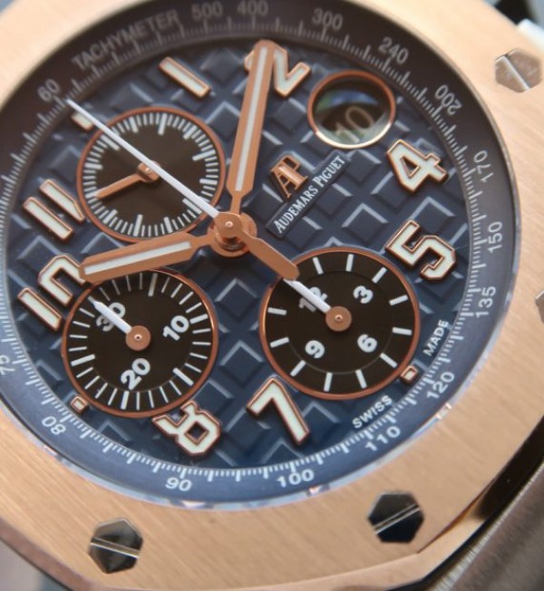 Replica Audemars Piguet JF Royal Oak Offshore RG Bezel Blue Dial A3126 - Elite Watch Atelier