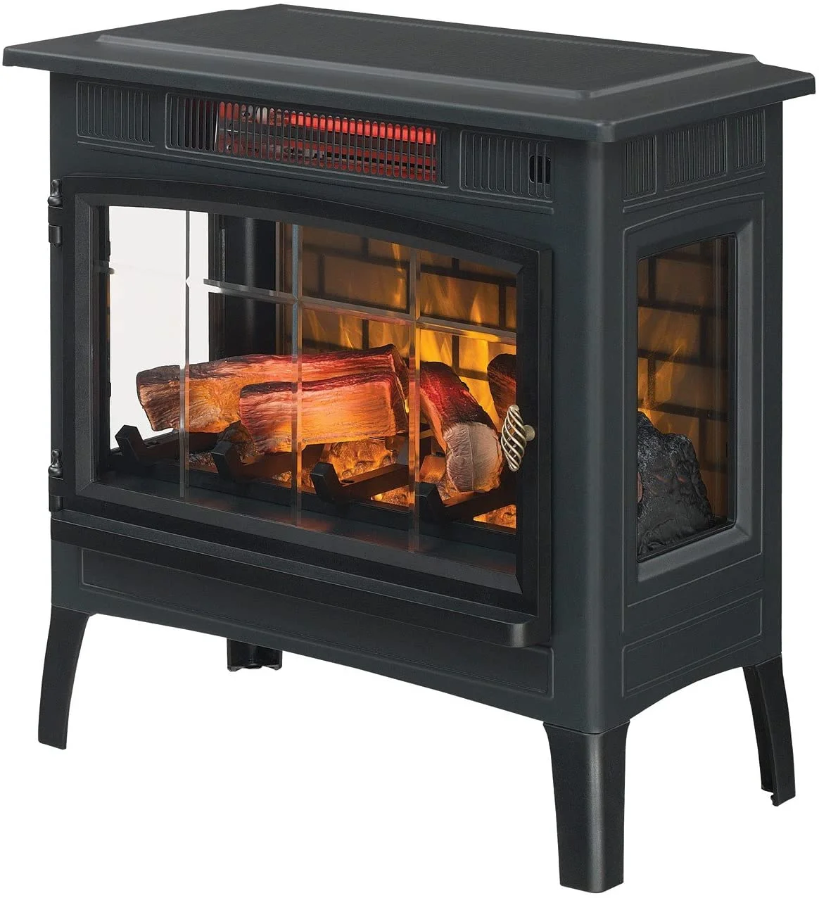 Duraflame 3D Black Infrared Electric Fireplace Stove with Remote Control - DFI-5010-01 - Image 10