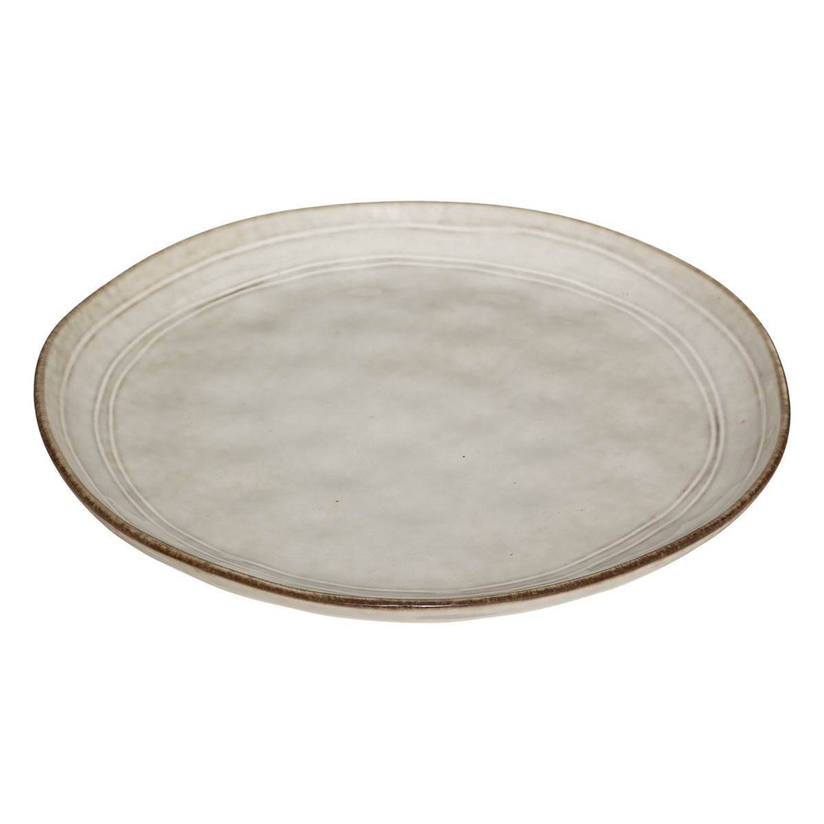 Set of 6 dessert plates "Flower" D.21.1 cm, Grey