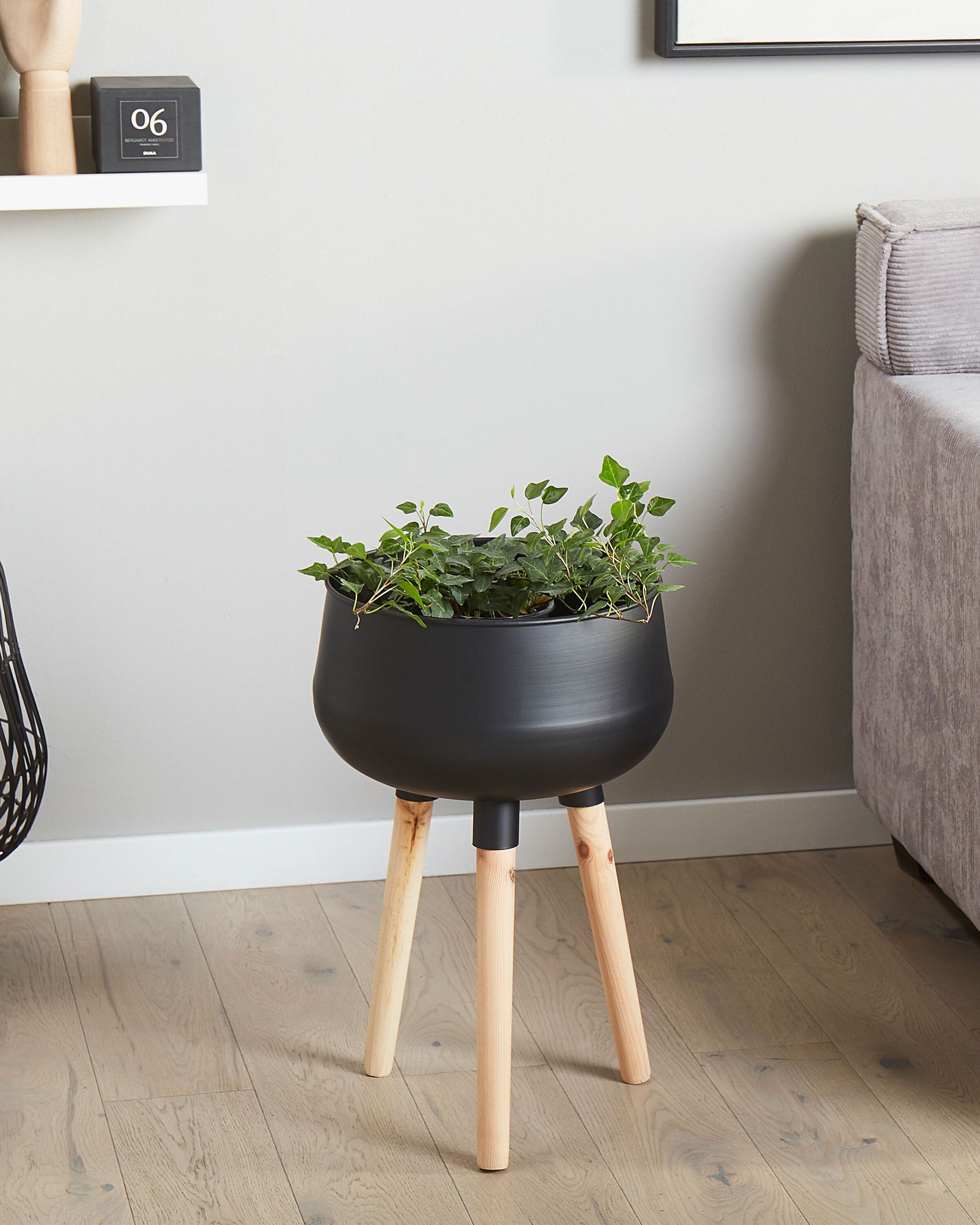 Elevated Plant Pot AGROS Metal 30 cm Black