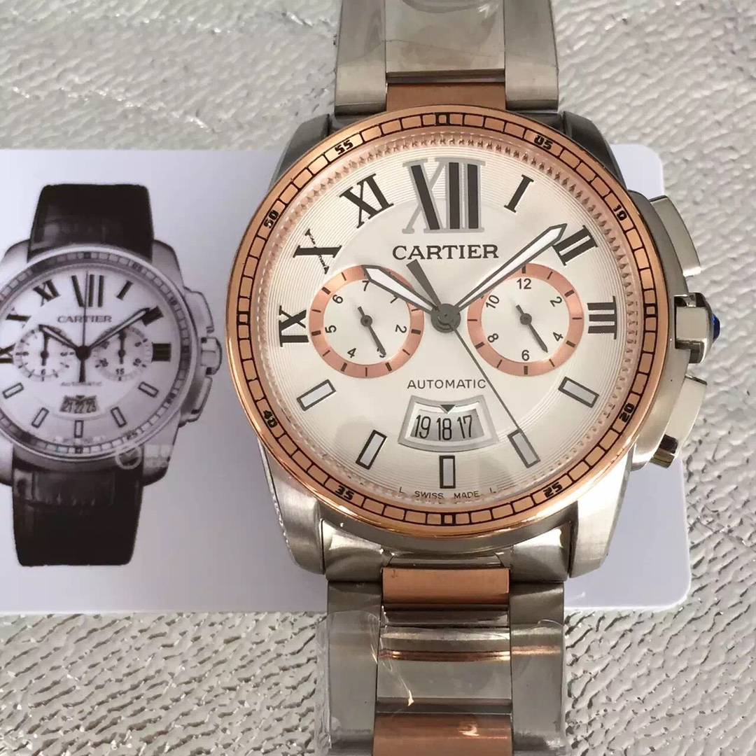 Cartier Calibre Chronograph Men's Watch(1:1 replica) - Top club