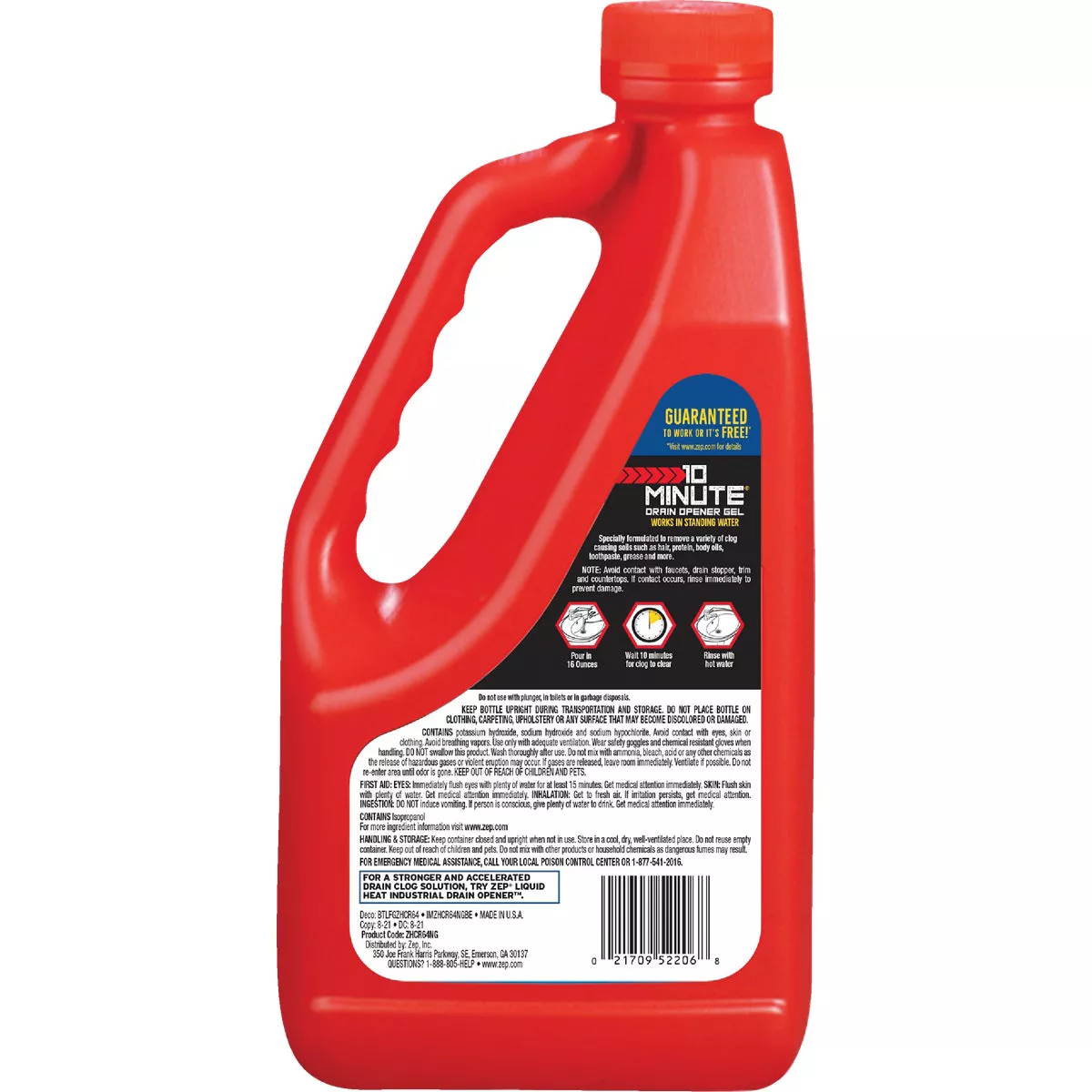 Zep 64 Oz. Gel 10 Minute Drain Cleaner
