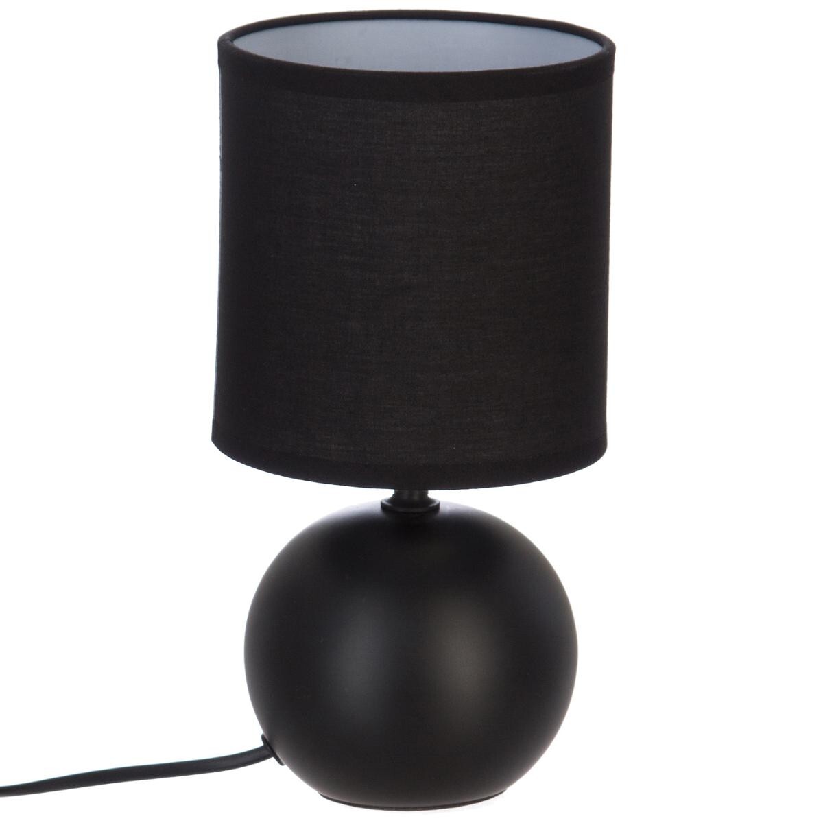 Ceramic lamp "Tim&eacute;o" Black matt, H.25 cm