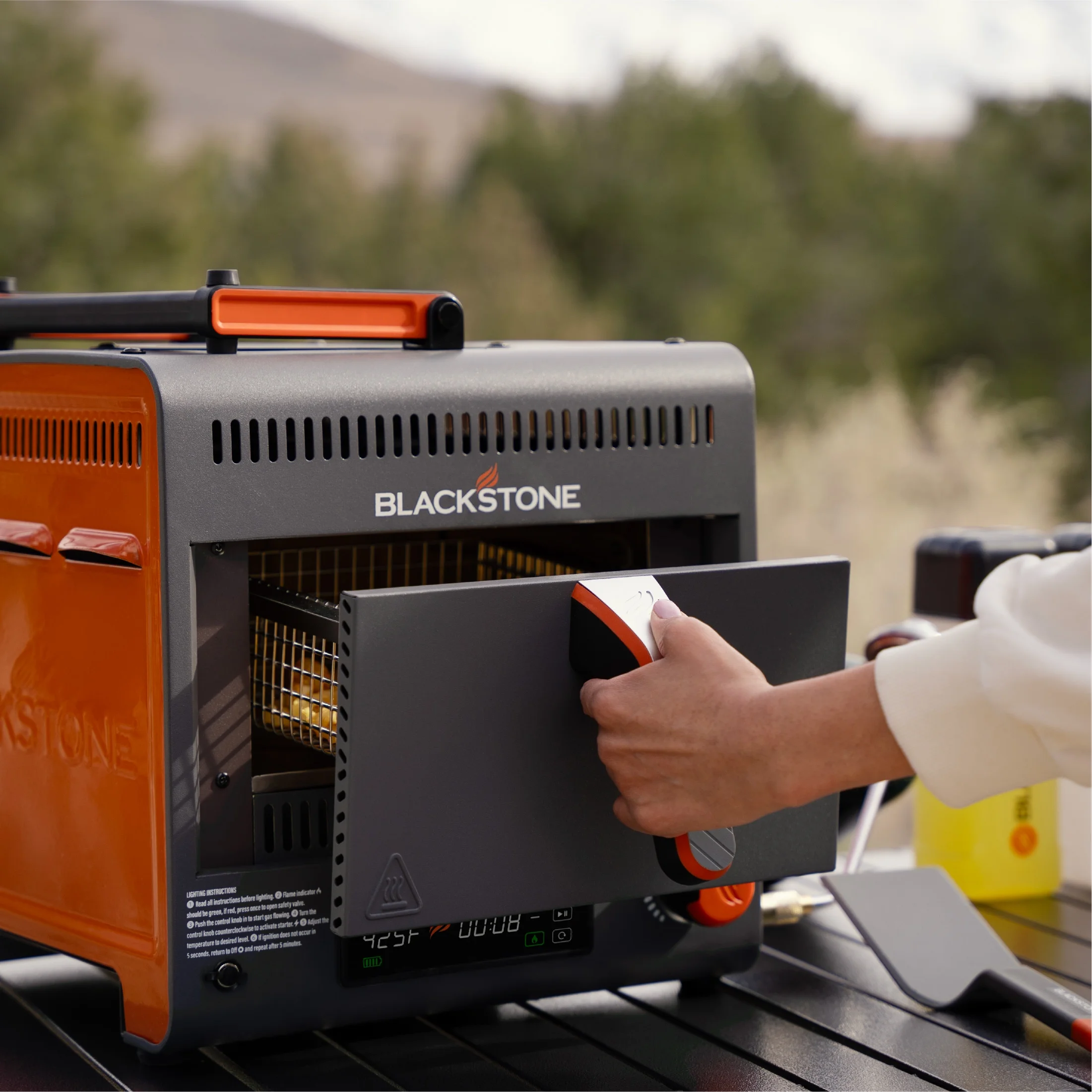 Blackstone Adventure Ready Portable Propane Air Fryer, 4 Quart, Gray & Orange, 18W, 3ft Cord - Image 11
