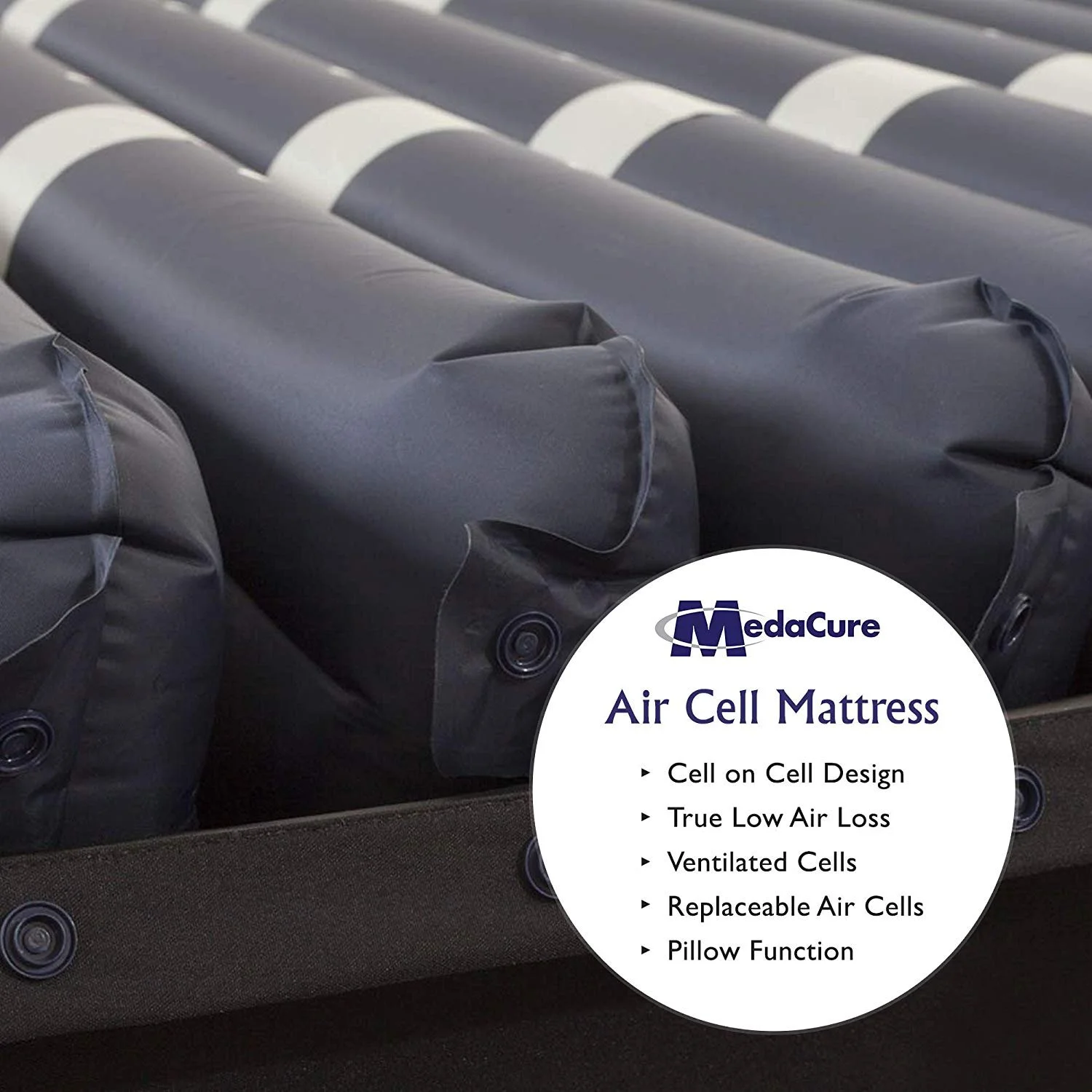 Medacure Alternating Pressure Air Mattress with Pump Included - Twin Size 80
