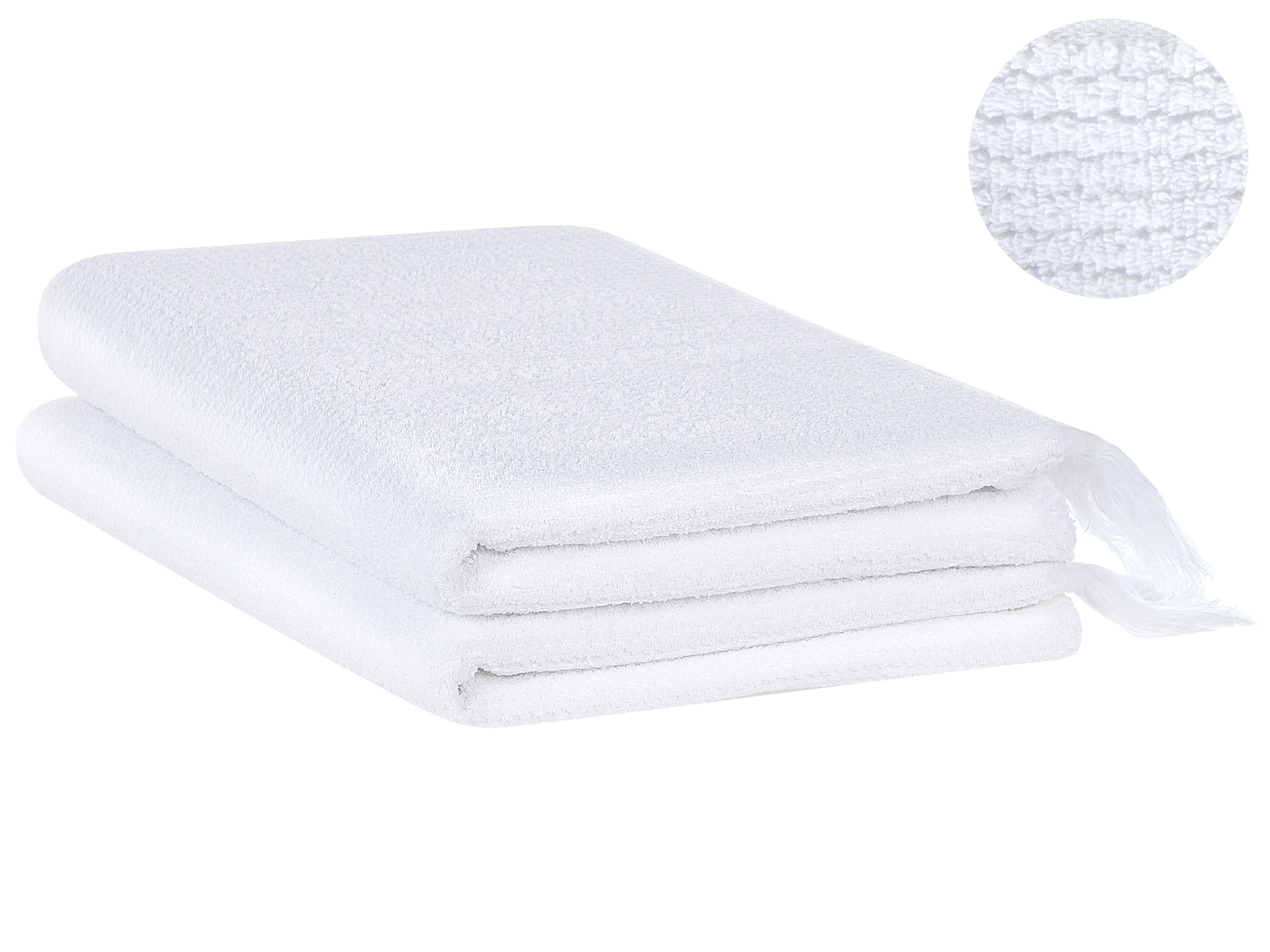 Set of 2 Towels ATIU Terry Cotton White