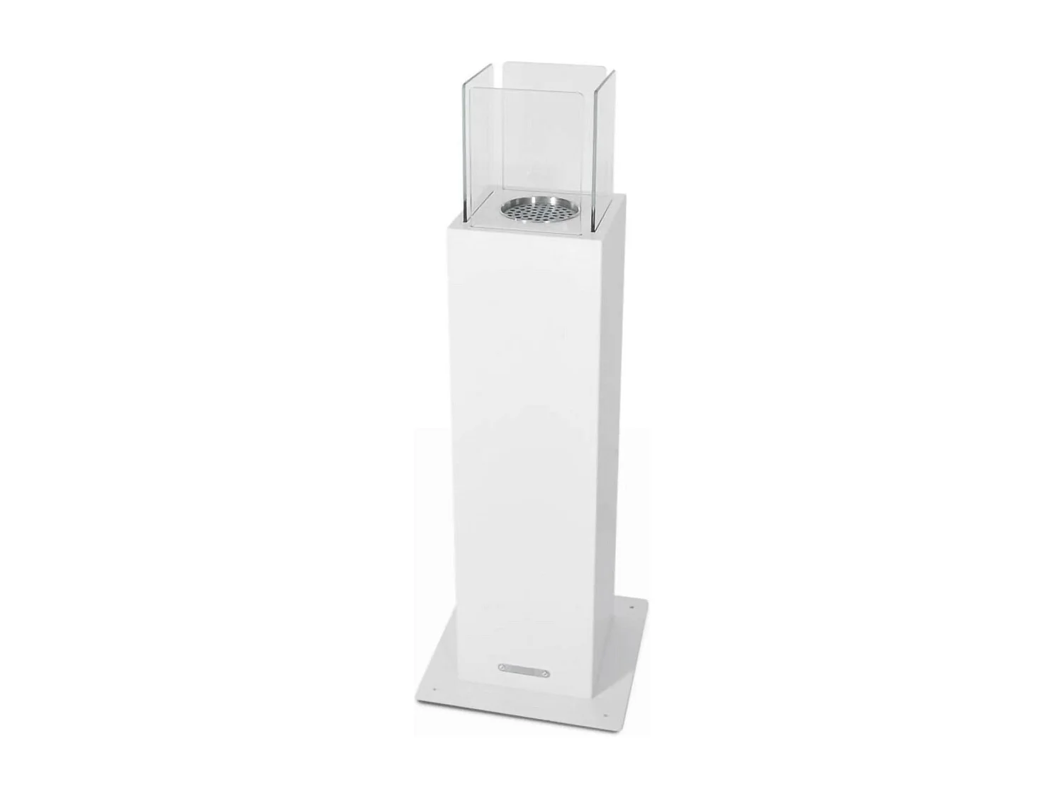 Cheminée à bioéthanol Arba, capacité 0,7 L Made in Italy, 20x20x70 cm blanc