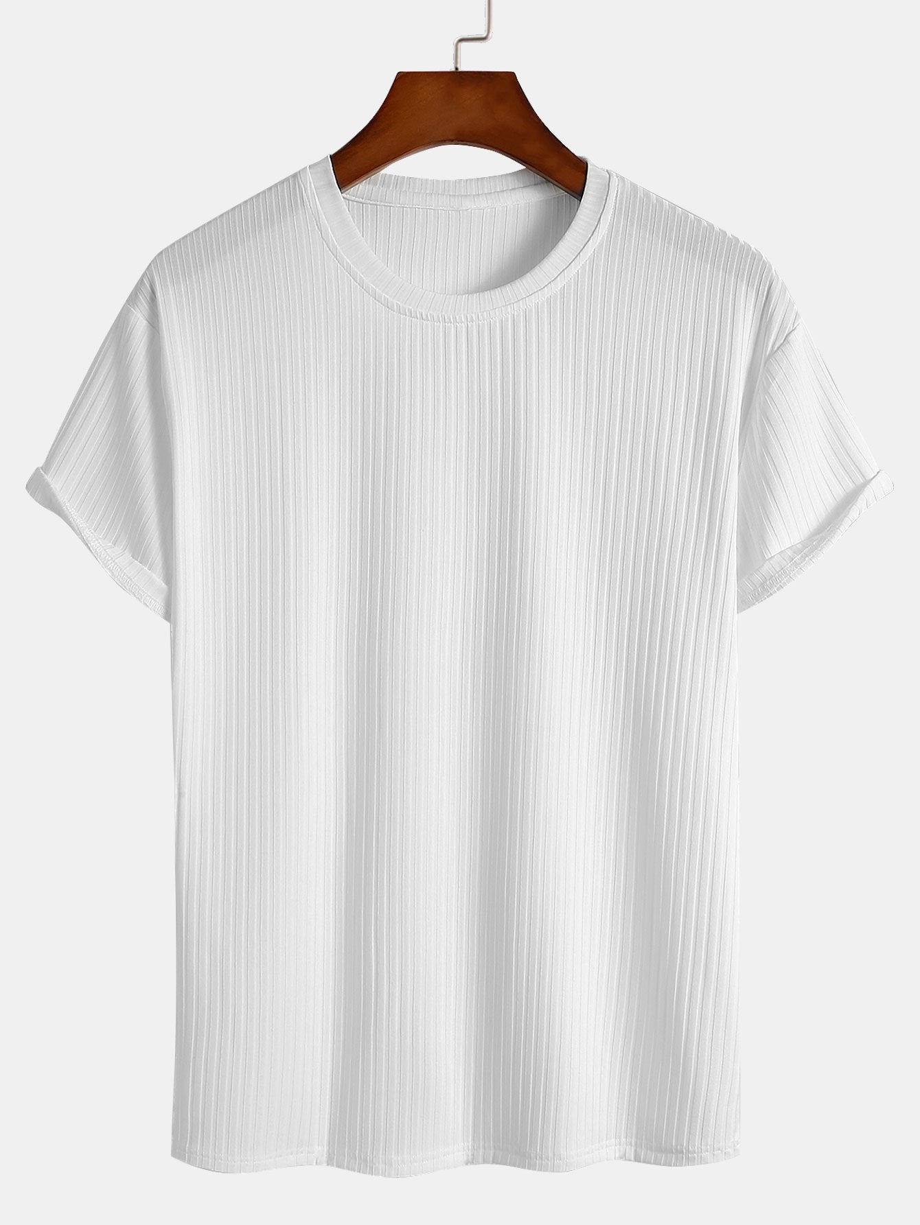 Basic Slim Fit Ribbed T-Shirt