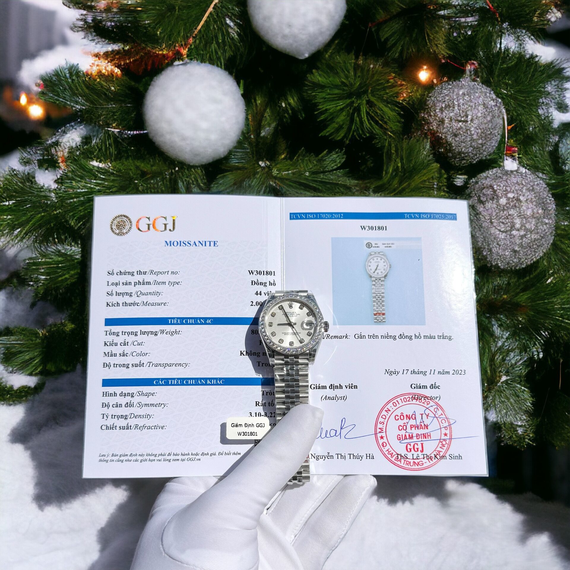 Rolex Fake Watch DateJust White Dial Custom Benzel Moissanite Diamonds 31mm - Elite Watch Atelier