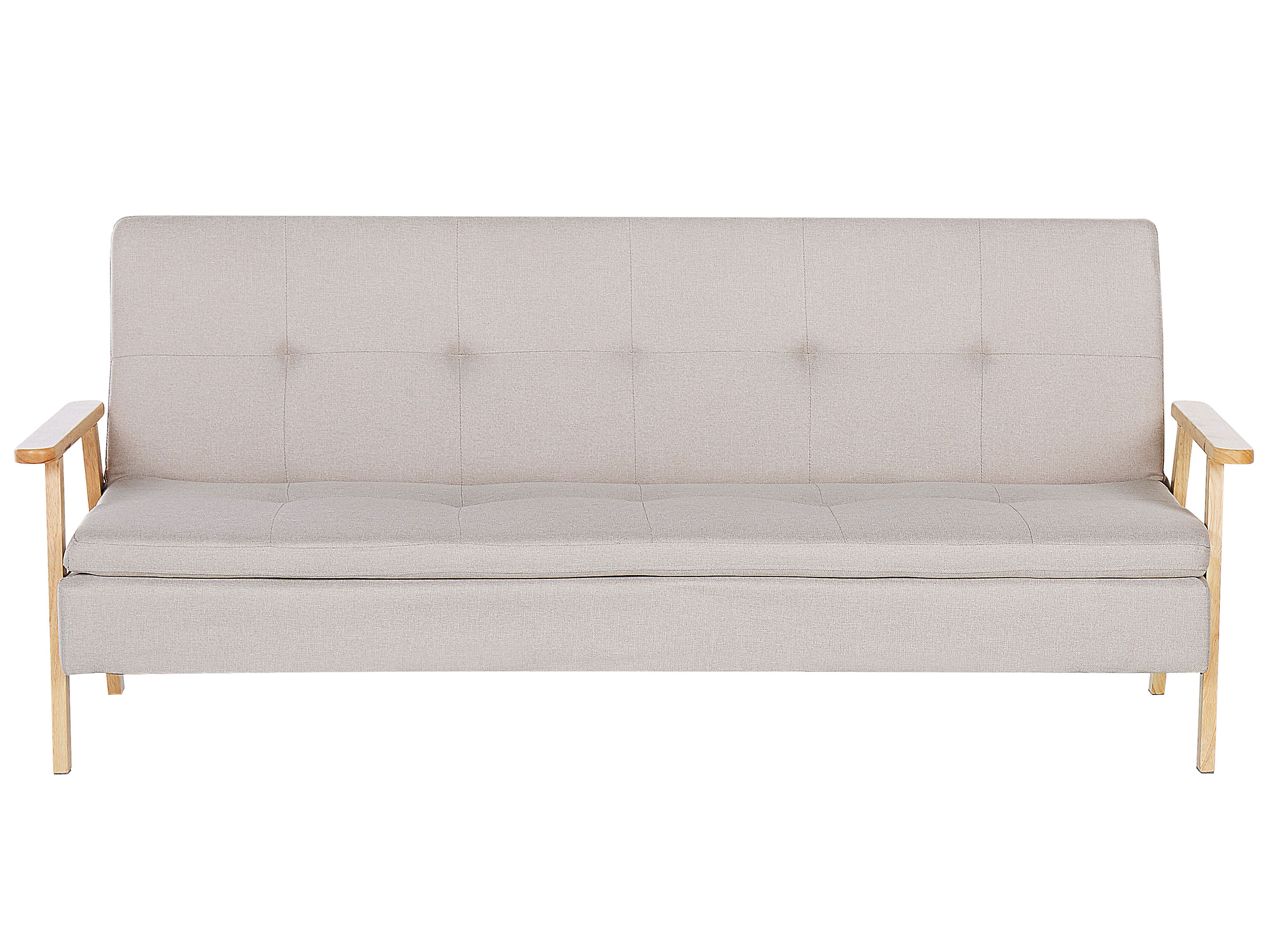Sofa Bed 3 Seater TJORN Fabric Beige
