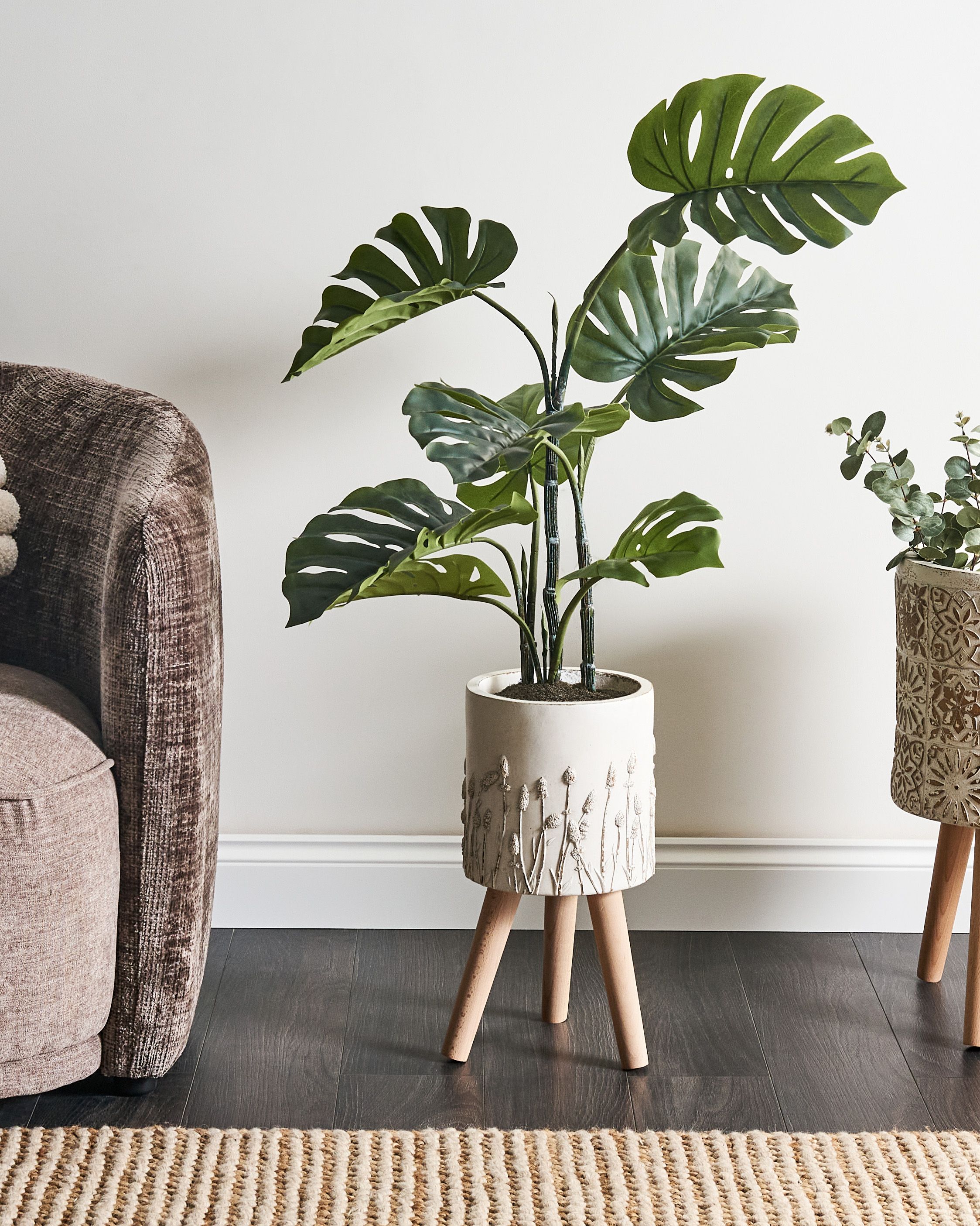 Elevated Plant Pot JANINA 24 cm Off-White