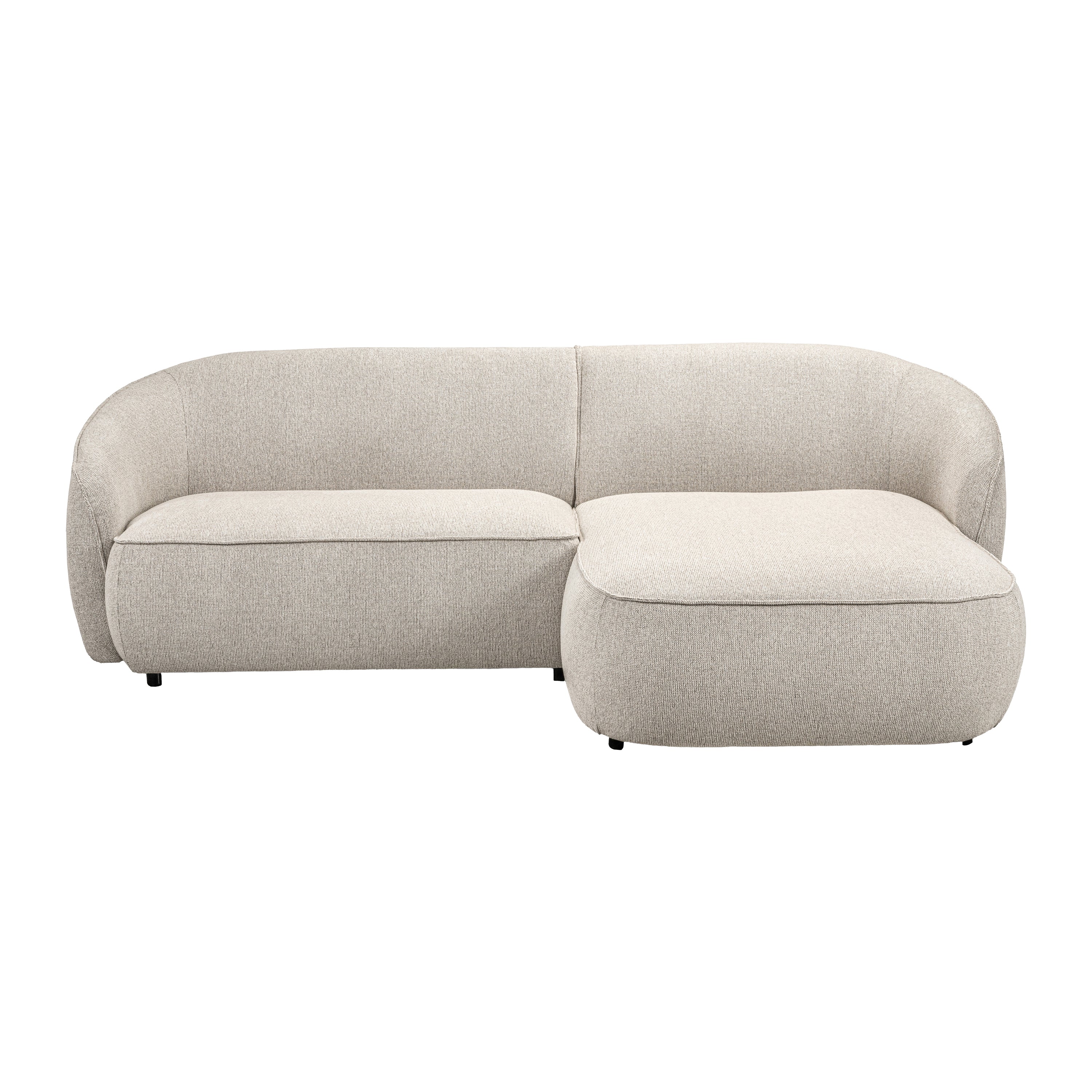 Blokker Chubby Hoekbank met Chaise Longue Rechts - Naturel Melange