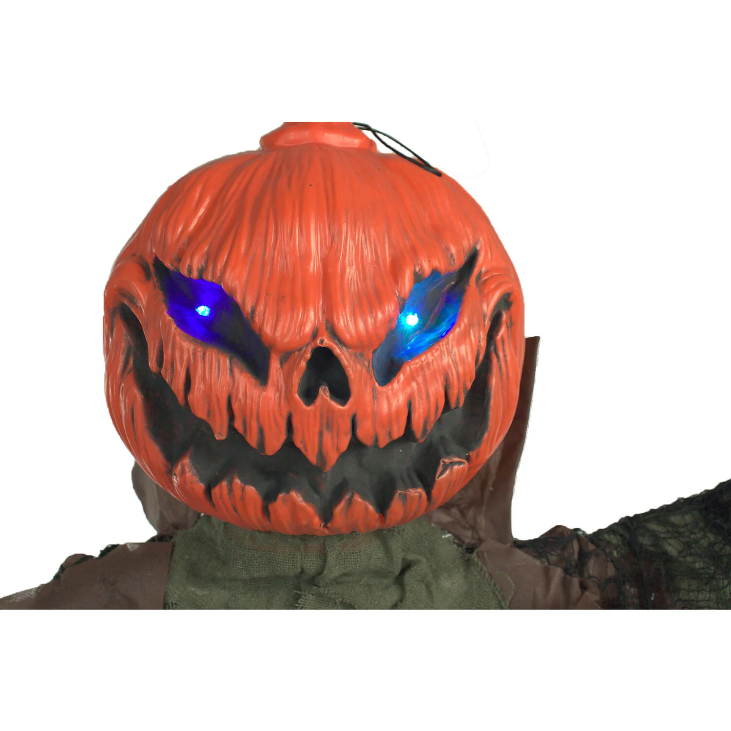 Haunted Hill Farm Life-Size Poseable 6.7-Ft. Pumpkin Scarecrow with Lights and Sound, Indoor or Covered Outdoor Halloween Decoration - Image 17 Haunted Hill Farm Life-Size Poseable 6.7-Ft. Pumpkin Scarecrow with Lights and Sound, Indoor or Covered Outdoor Halloween Decoration - Image 17