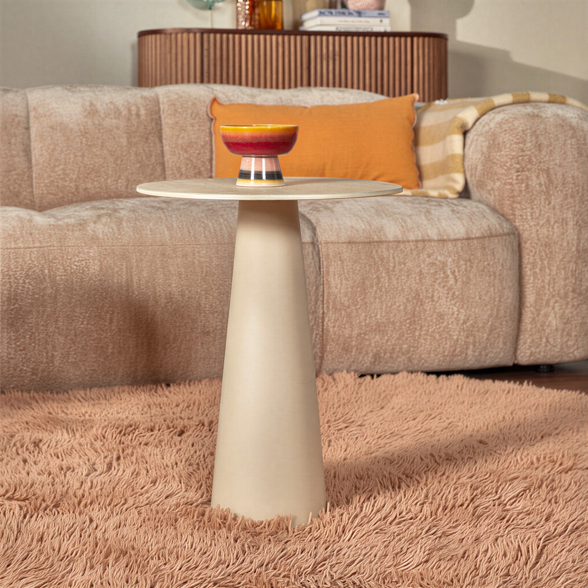 Blokker Bliss Bijzettafel Beige - H 52 cm