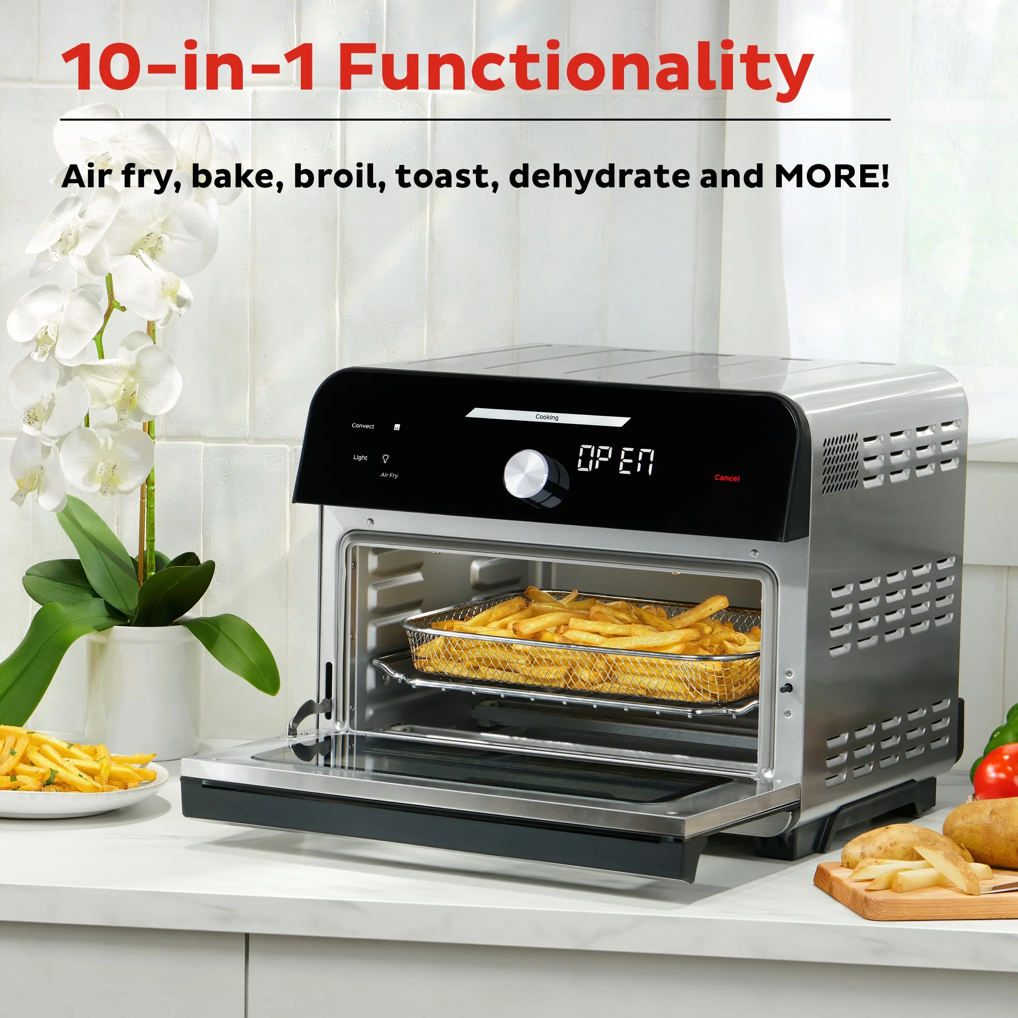 Instant Omni Plus 18L Air Fryer Toaster Oven Combo with 10-in-1 Functions, from the Makers of Instant Pot