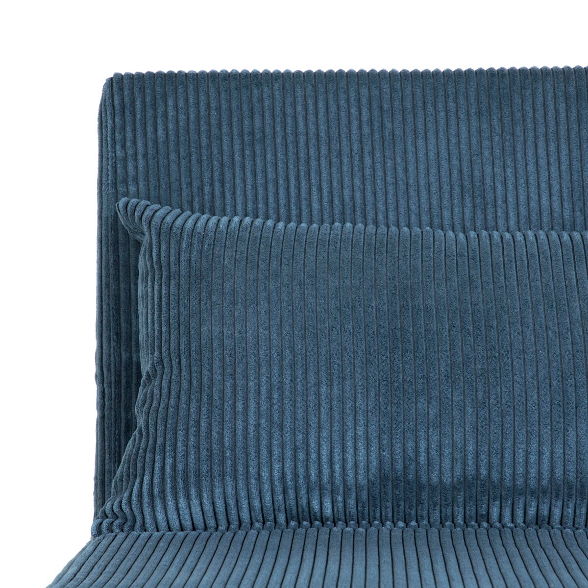 Sofa SOLACE 2-osobowa, z funkcją spania sztruksowa granatowa 140x91x84 cm
