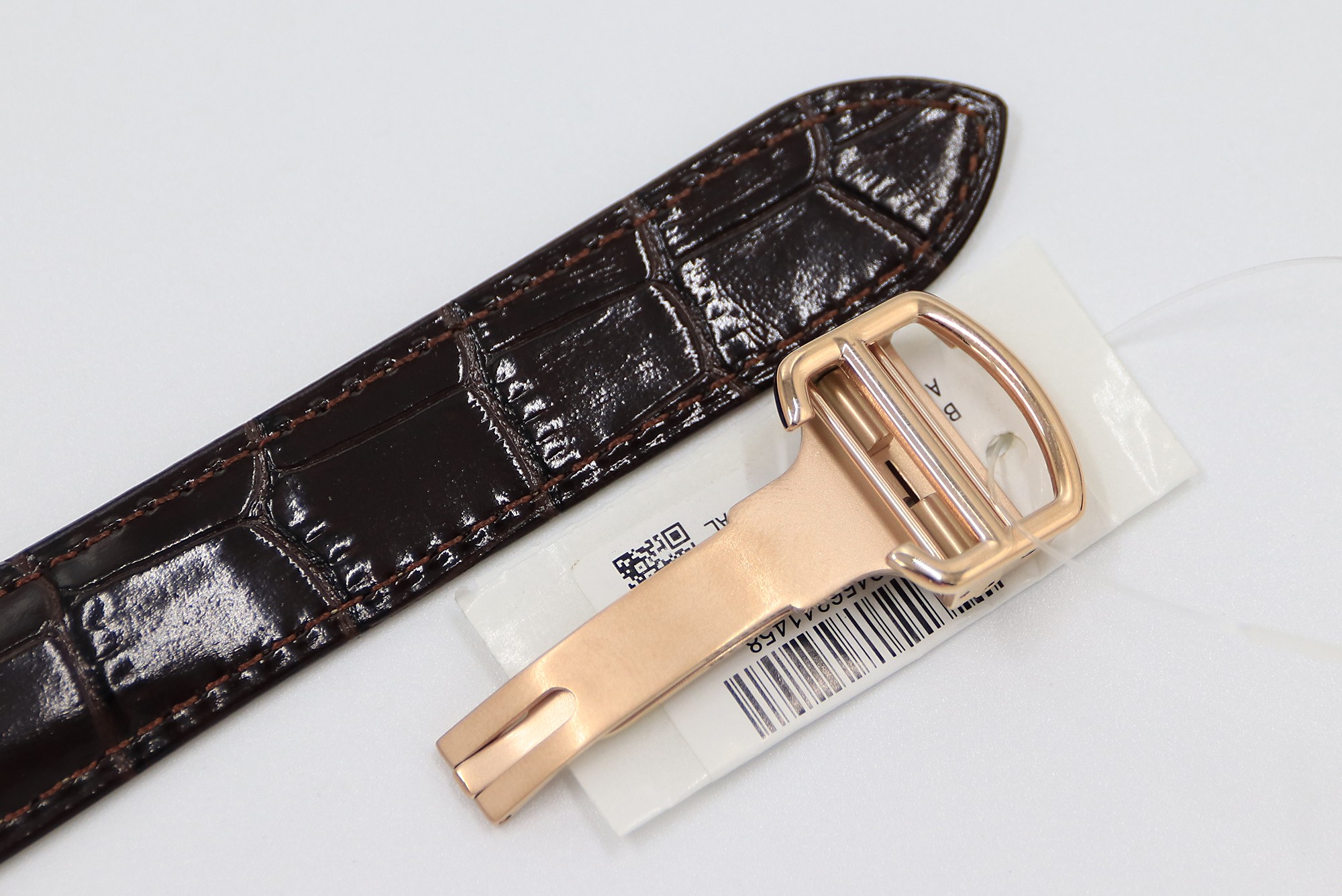 Cartier Blue Balloon Square Diamonds Full Sky Watch-Roman Numerals-Rose Gold-Leather-42mm(1:1 replica) - Top club