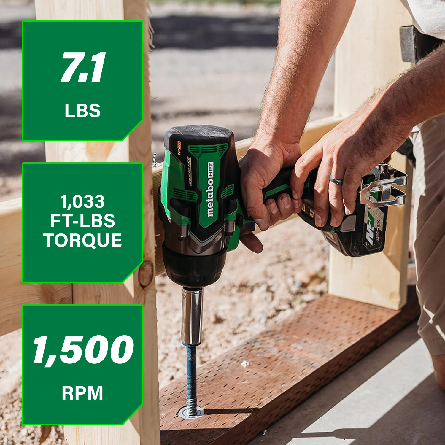 METABO HPT WR36DGQ4M 36V Mv Impact Wrench Bare 1/2 in.(1033/1475)