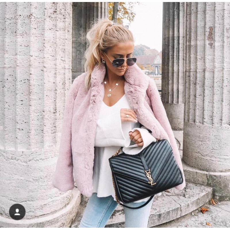 Replica Ysl Saint Laurent Sheepskin Matelasse Chevron Monogram Large College Satchel 392738 Black1:1High-quality replica